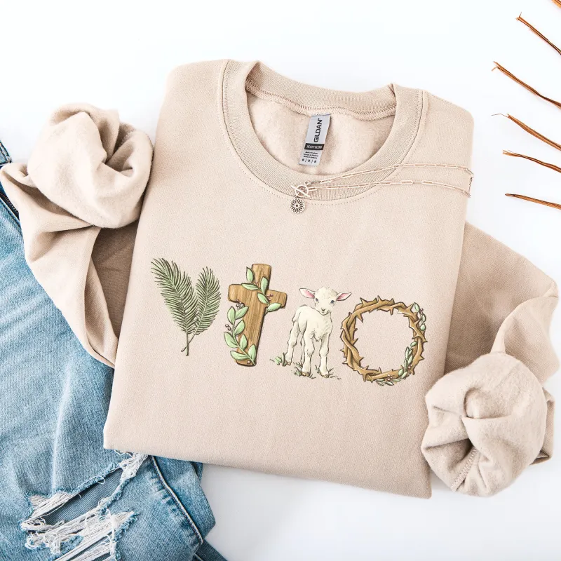 Christian Easter, Religious, Faith, Gospel, Easter, Bunny, Jesus, Rabbit, Holiday Sweatshirt sold by Refinery Number One