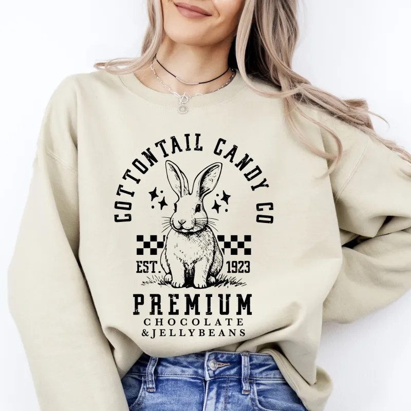 Cottontail Candy, Easter, Bunny, Jesus, Rabbit, Holiday Sweatshirt sold by Refinery Number One
