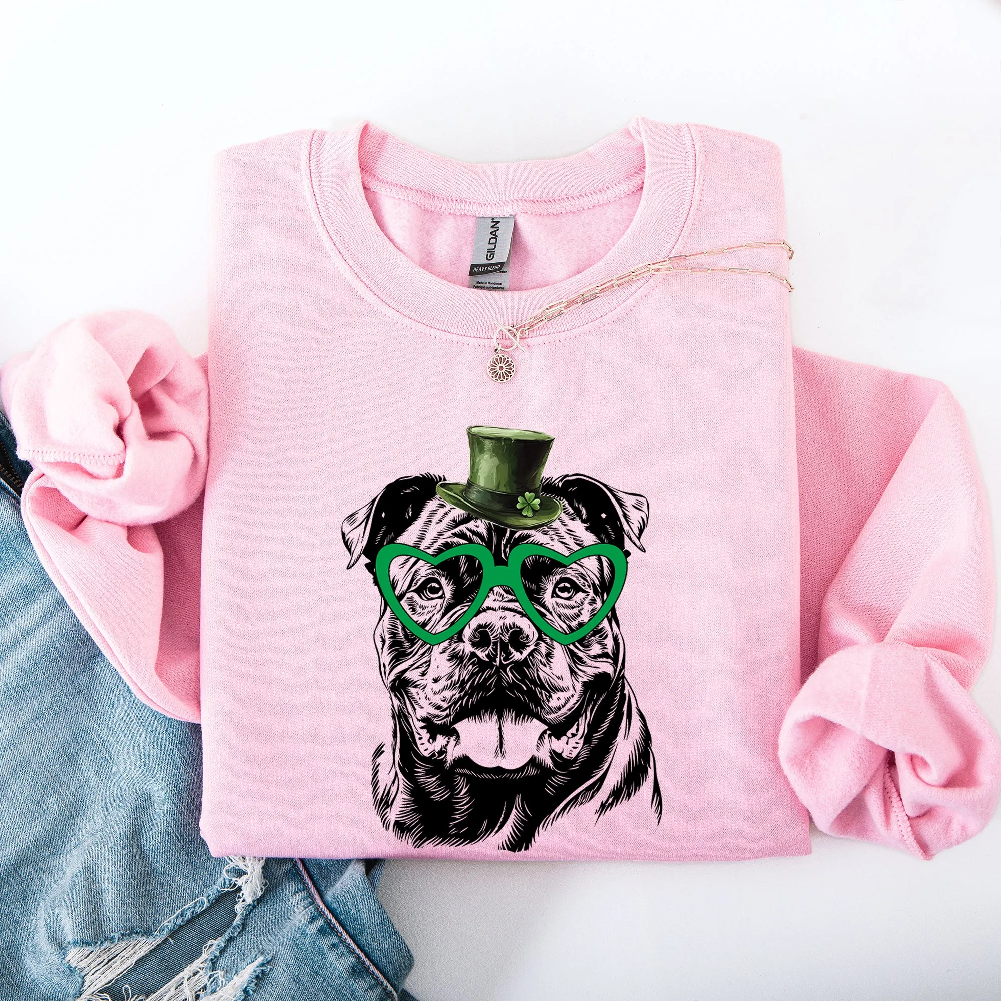 Cane Corso, Adorable Dog, St Patrick's Day, Lucky, Irish Sweatshirt sold by Refinery Number One product image thumbnail 3
