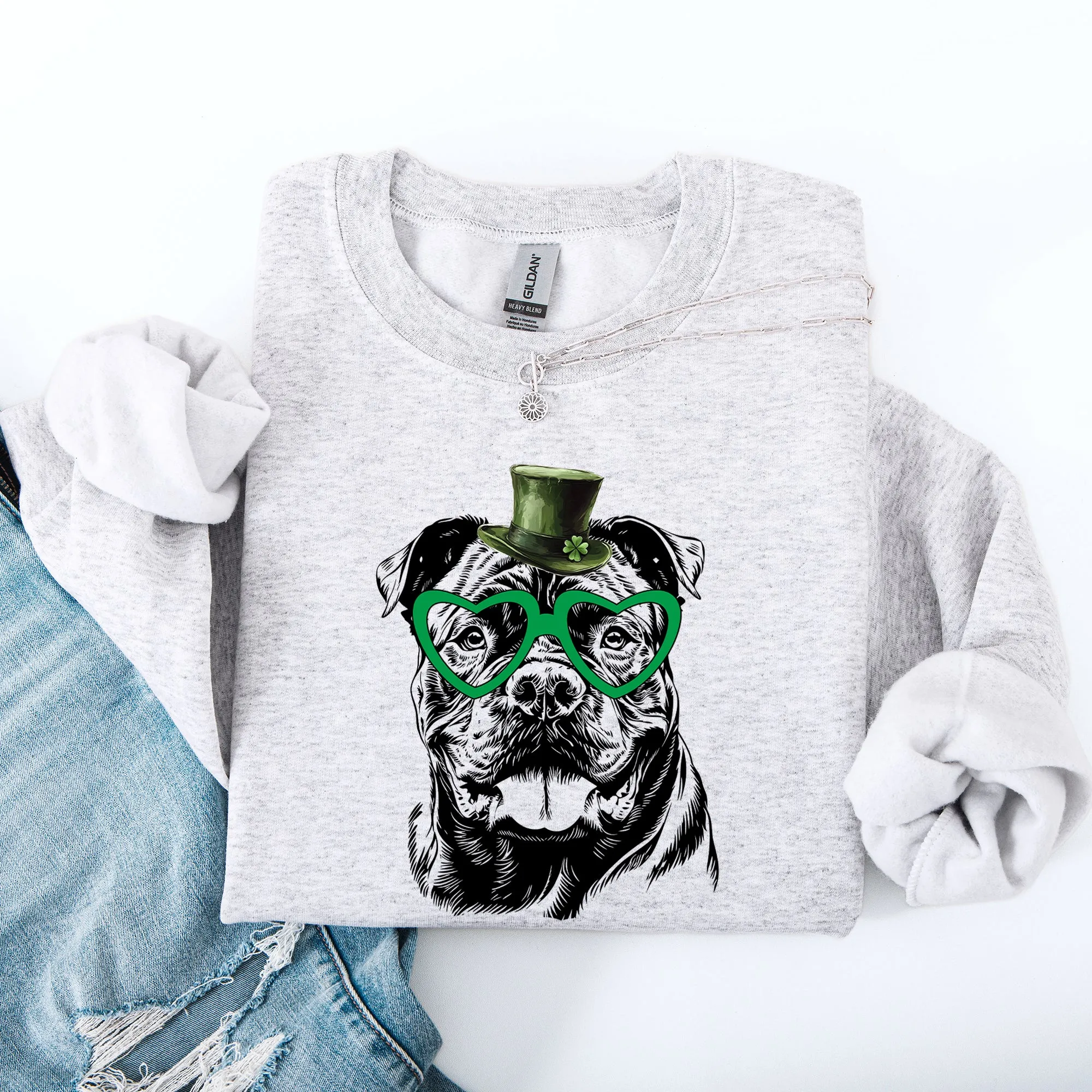 Cane Corso, Adorable Dog, St Patrick's Day, Lucky, Irish Sweatshirt sold by Refinery Number One product image thumbnail 2