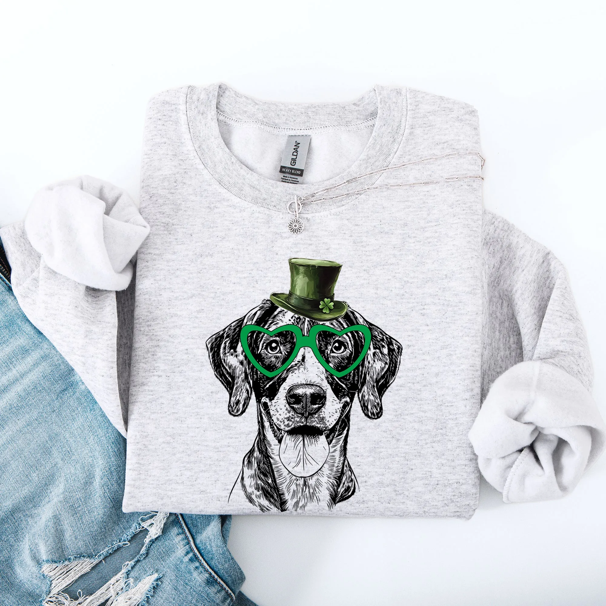 German Shorthaired, Adorable Dog, St Patrick's Day, Lucky, Irish Sweatshirt sold by Refinery Number One product image thumbnail 2