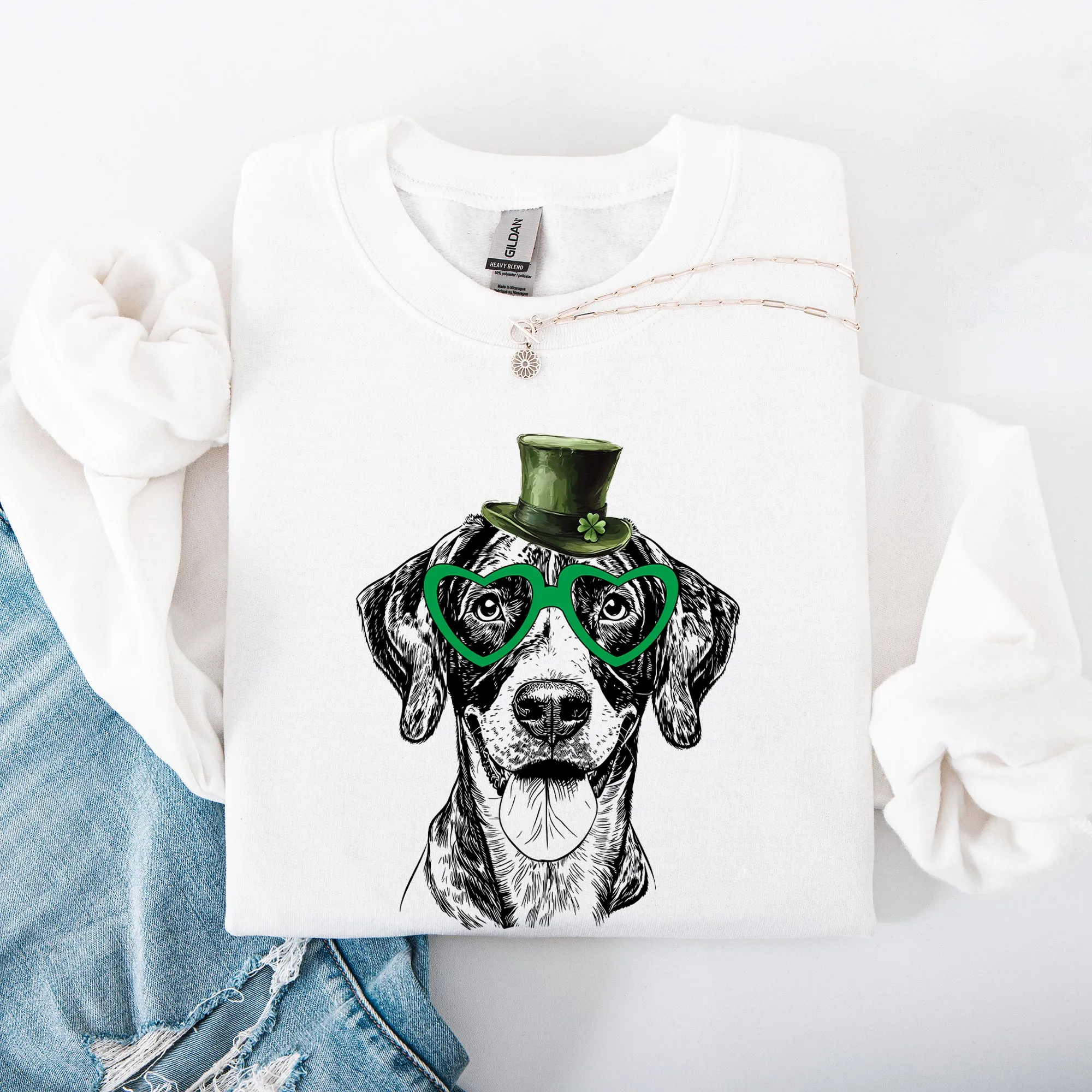 German Shorthaired, Adorable Dog, St Patrick's Day, Lucky, Irish Sweatshirt sold by Refinery Number One product image thumbnail 5