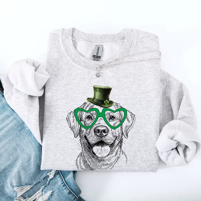 Labrador Retriever, Adorable Dog, St Patrick's Day, Lucky, Irish Sweatshirt sold by Refinery Number One
