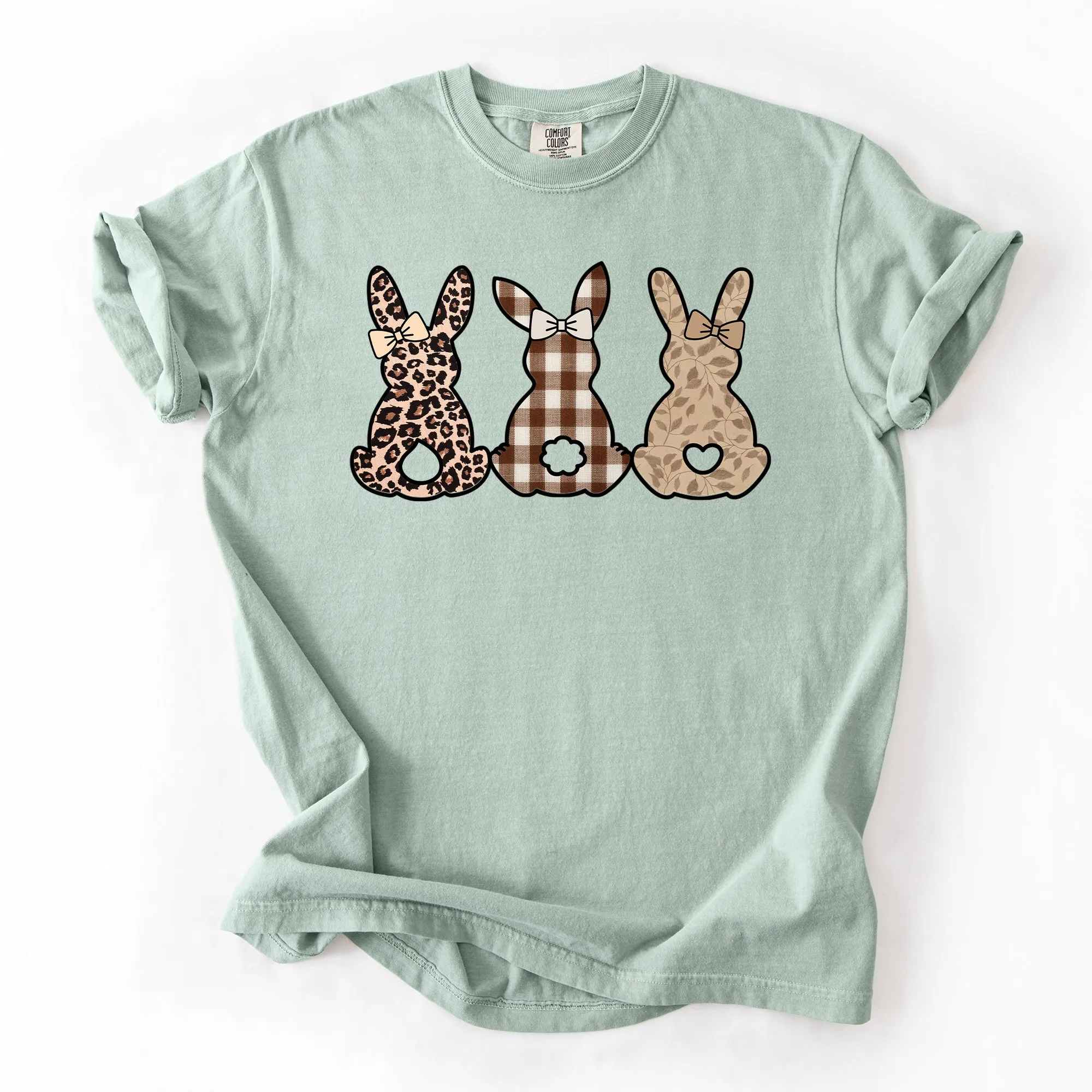 Retro Easter Bunnies, Patterns, Cute, Leopard, Rabbits Tshirt Comfort Colors T-Shirt sold by Refinery Number One product image thumbnail 2