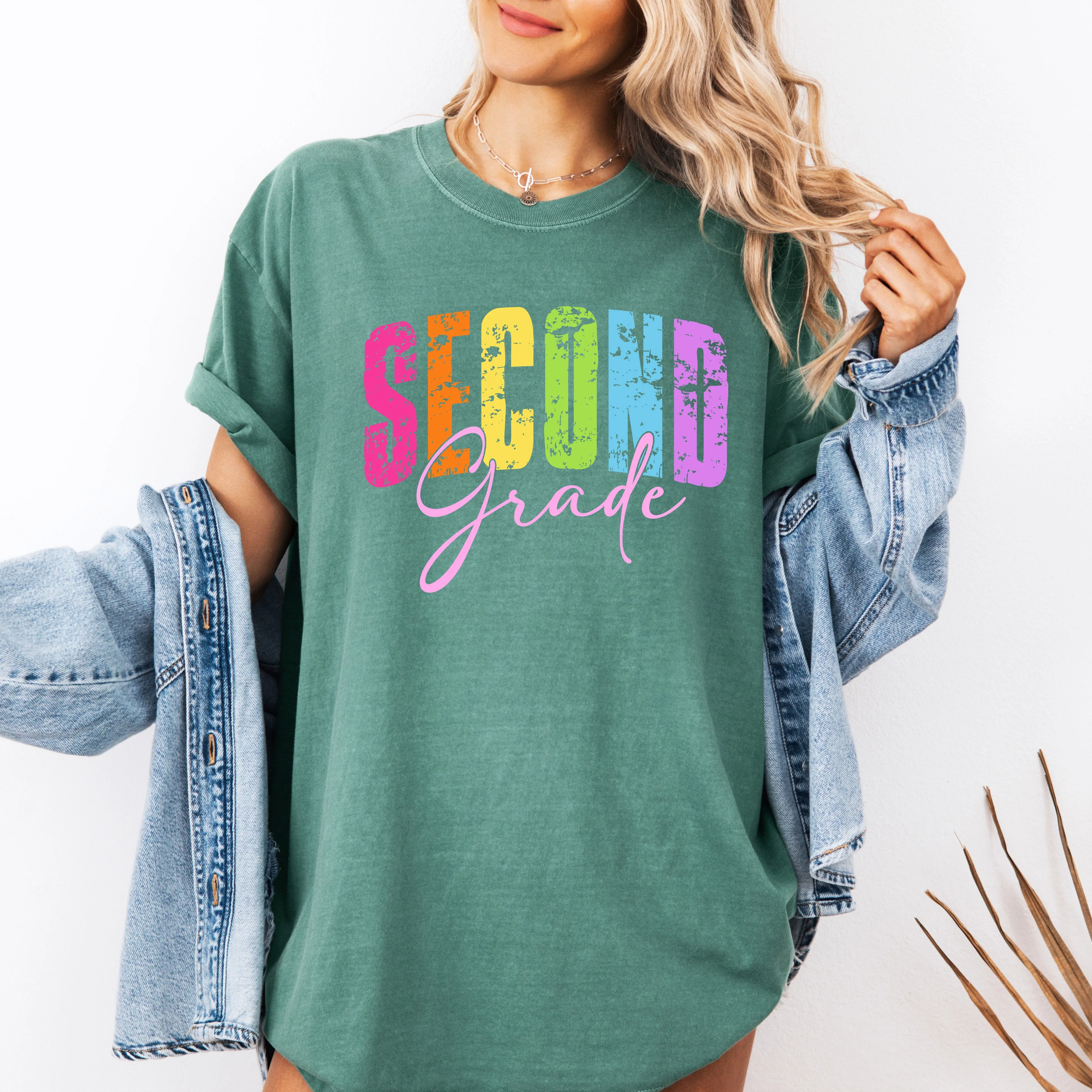 Second Grade, Retro, Teacher, Back to School, First Day of School, Cute, Teacher Appreciation, Coquette, Comfort Colors T-Shirt sold by Refinery Number One product image thumbnail 3