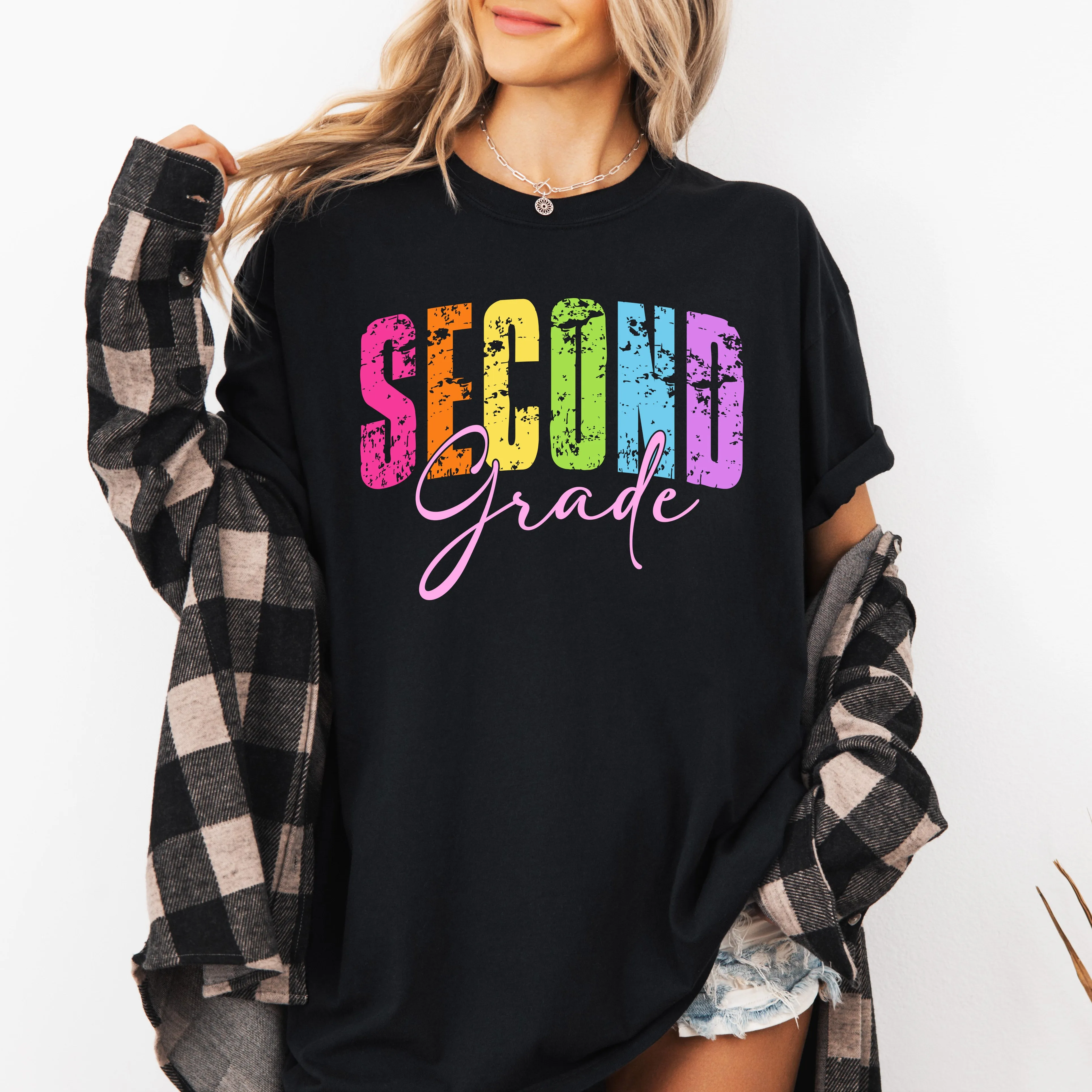Second Grade, Retro, Teacher, Back to School, First Day of School, Cute, Teacher Appreciation, Coquette, Comfort Colors T-Shirt sold by Refinery Number One product image thumbnail 2