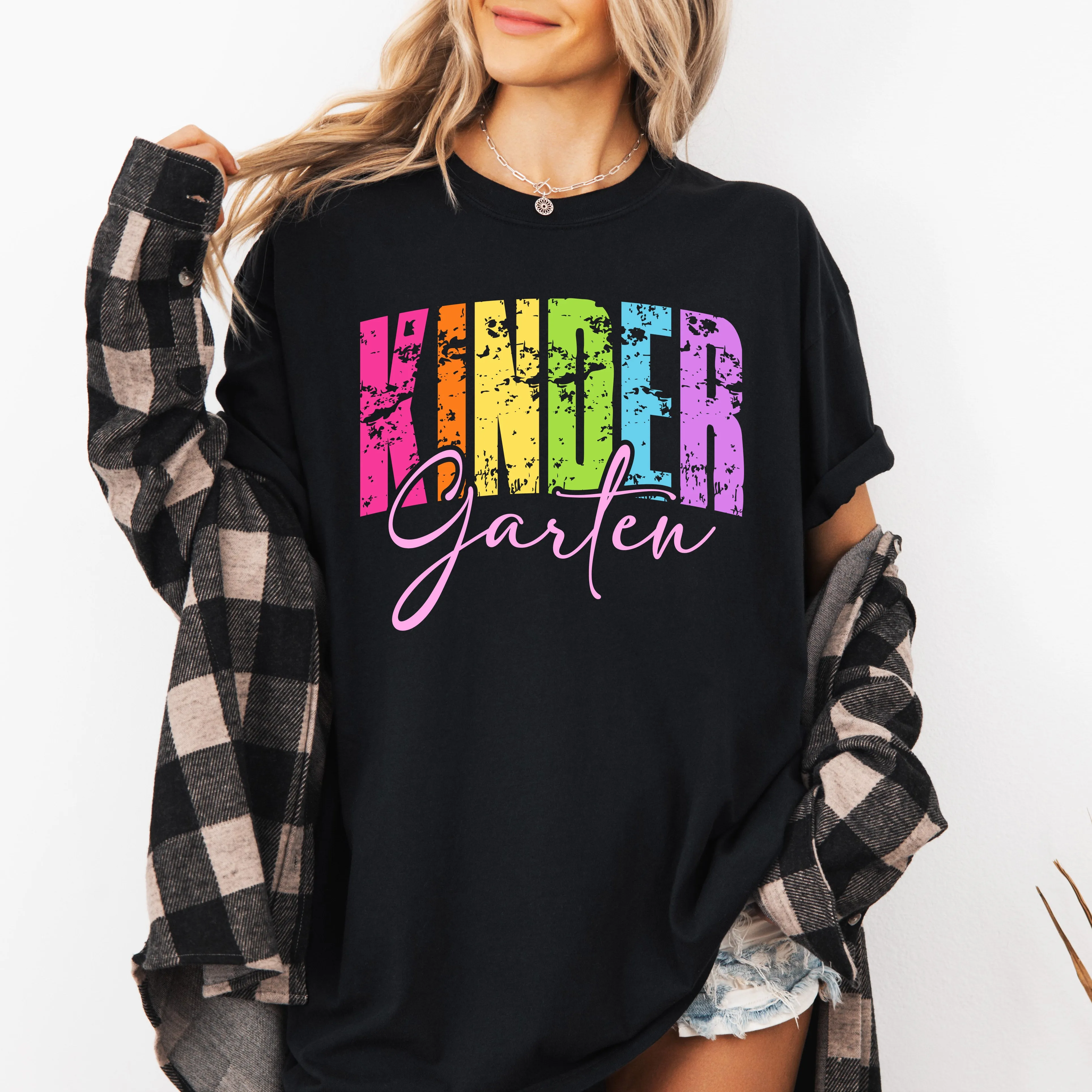 Kindergarten, Retro, Teacher, Back to School, First Day of School, Cute, Teacher Appreciation, Coquette, Comfort Colors T-Shirt sold by Refinery Number One product image thumbnail 3