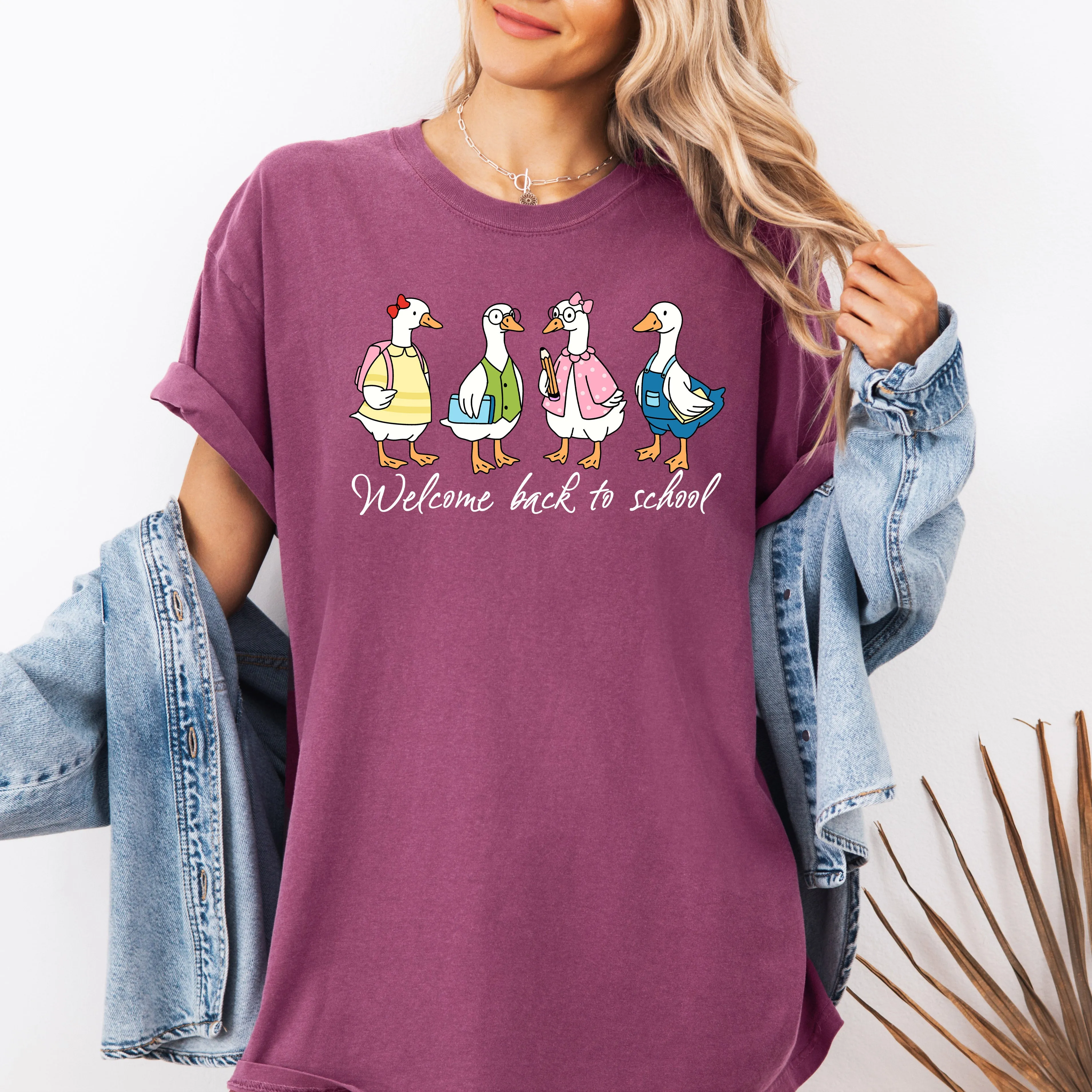 Back to School, Teacher, Goose, Funny, First Day of School, Cute, Teacher Appreciation, Coquette, Comfort Colors T-Shirt sold by Refinery Number One product image thumbnail 5