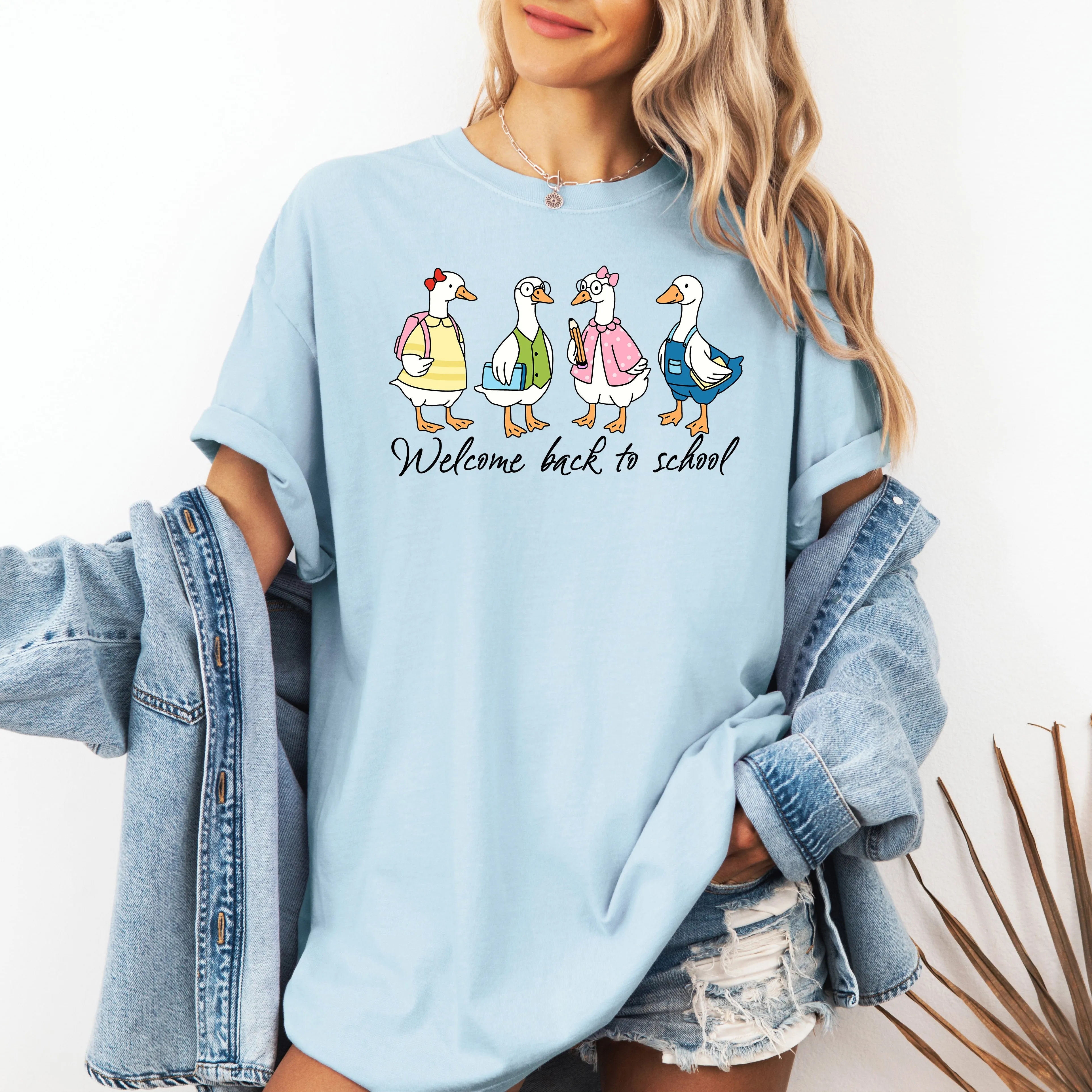 Back to School, Teacher, Goose, Funny, First Day of School, Cute, Teacher Appreciation, Coquette, Comfort Colors T-Shirt sold by Refinery Number One product image thumbnail 3