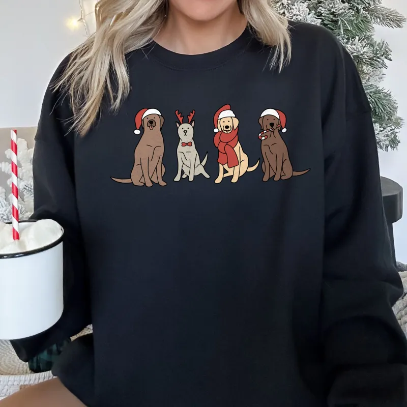 Adorable Christmas Dogs Sweatshirt sold by Refinery Number One