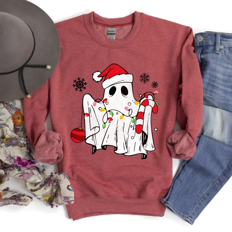 Cute Ghost Christmas Sweatshirt sold by Refinery Number One