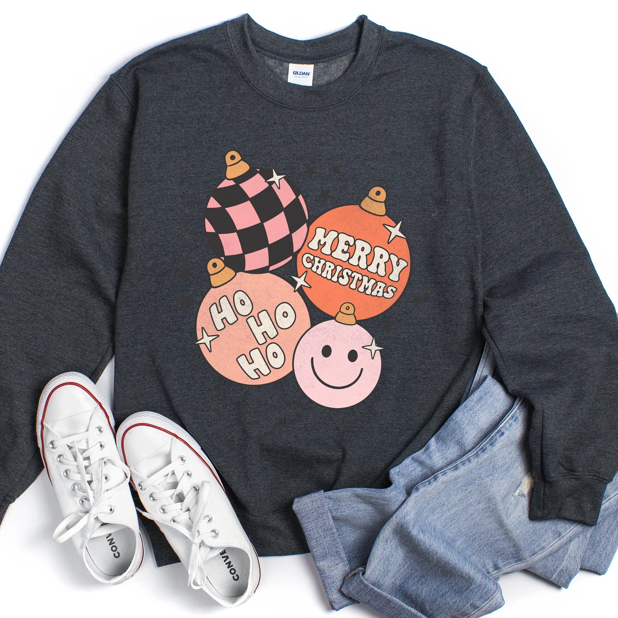 Ho Ho Ho Merry Christmas Retro Sweatshirt sold by Refinery Number One product image thumbnail 3