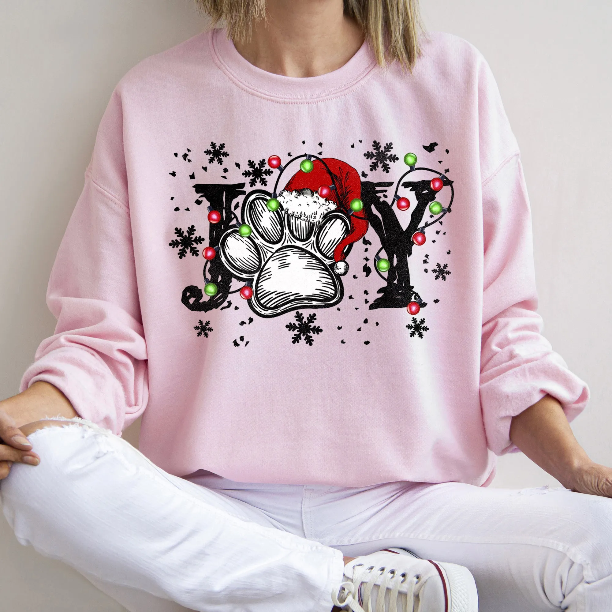 Joy Paw Cute Christmas Sweatshirt sold by Refinery Number One product image thumbnail 2