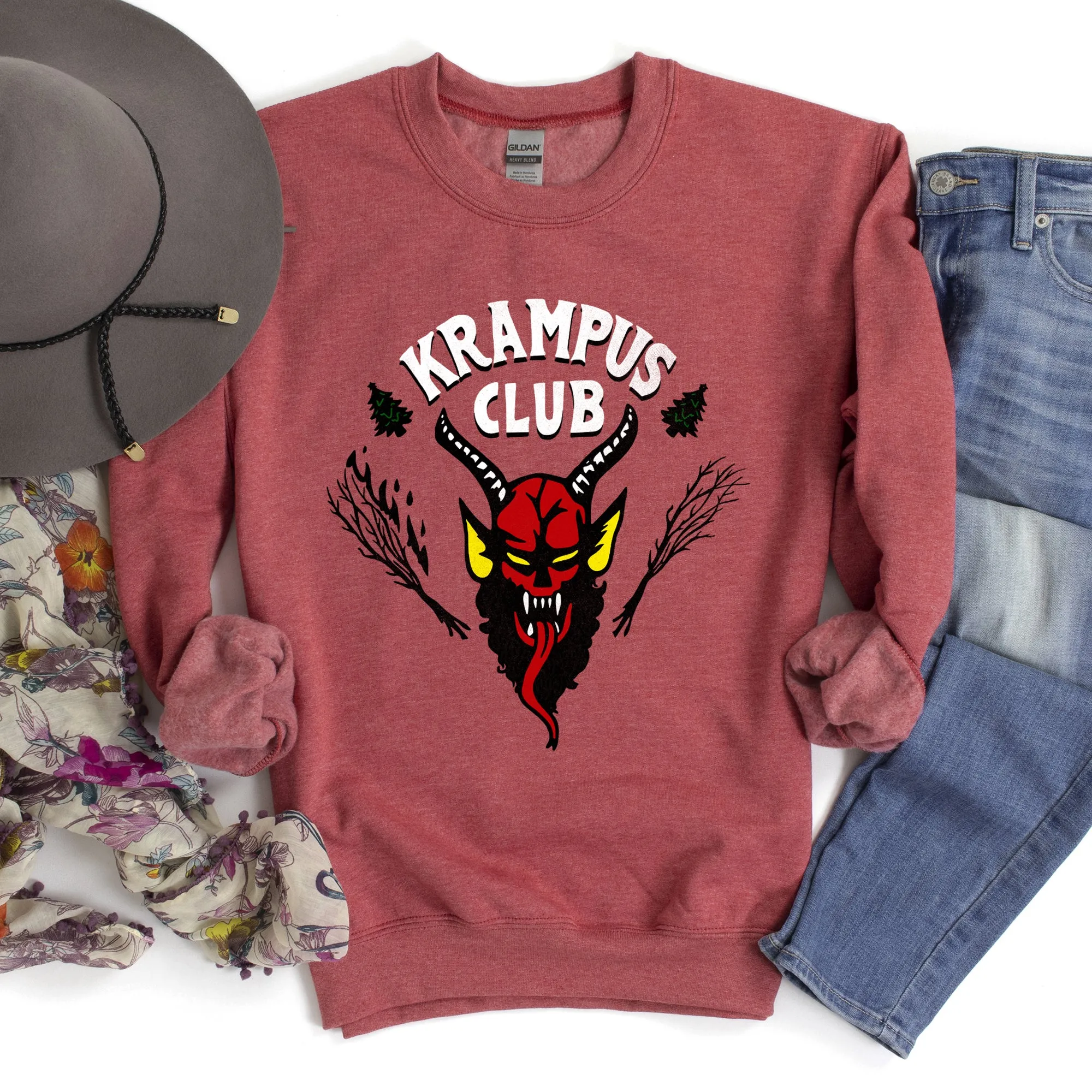 Krampus Club, Stranger, Naughty, Christmas Sweatshirt sold by Refinery Number One product image thumbnail 4