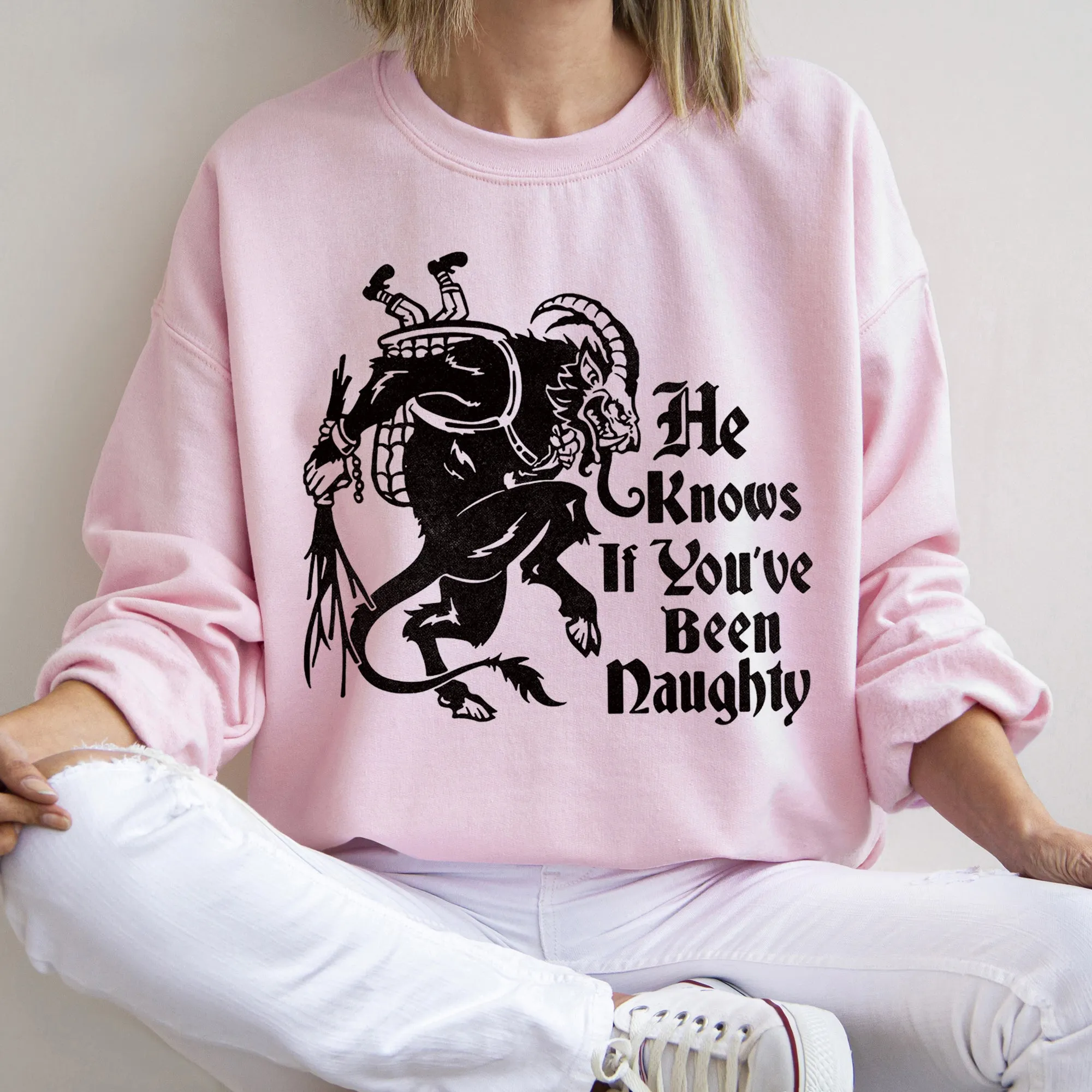 Krampus, Naughty, Santa, Christmas Sweatshirt sold by Refinery Number One product image thumbnail 2