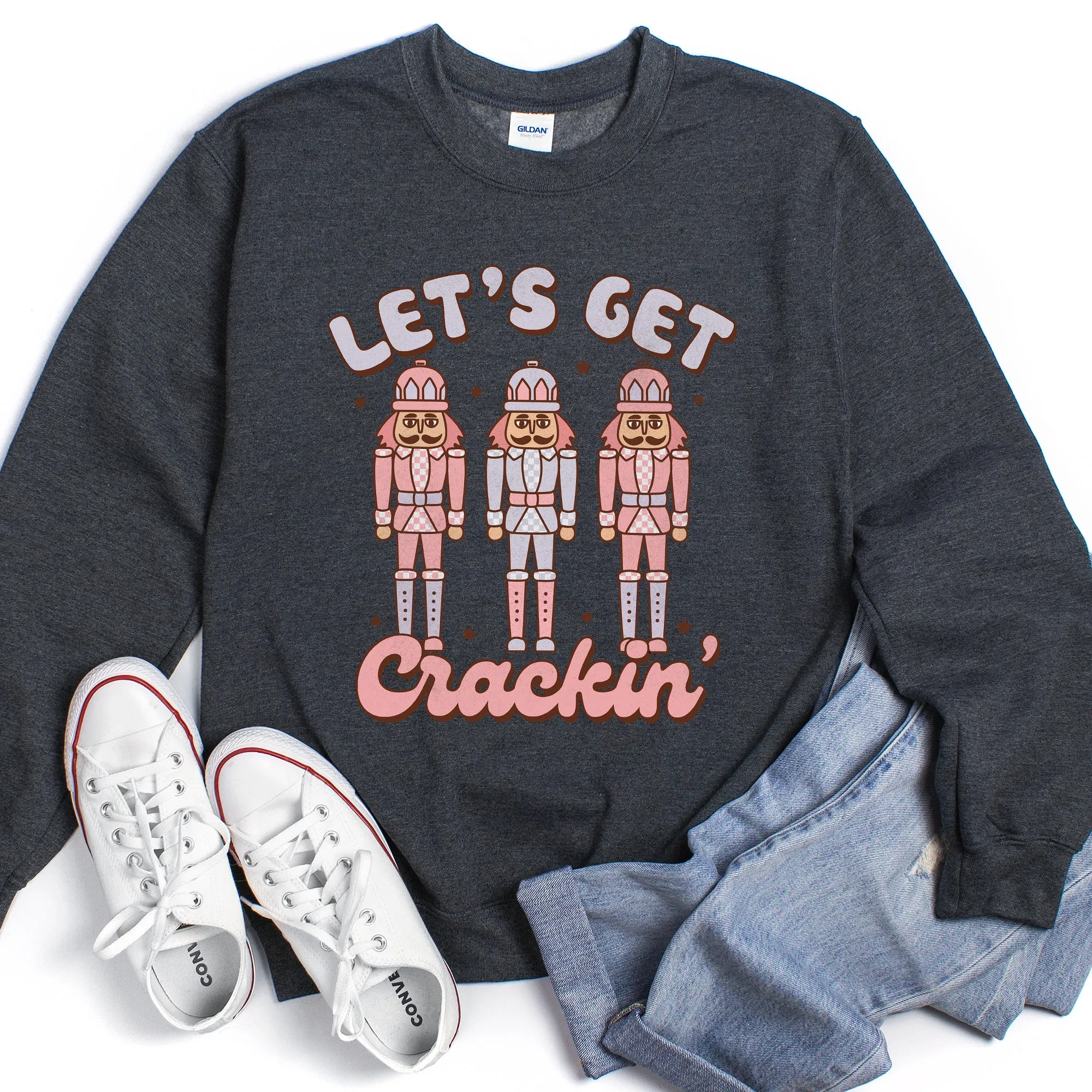 Let's Get Cracking, Nutcracker, Christmas Sweatshirt sold by Refinery Number One product image thumbnail 3