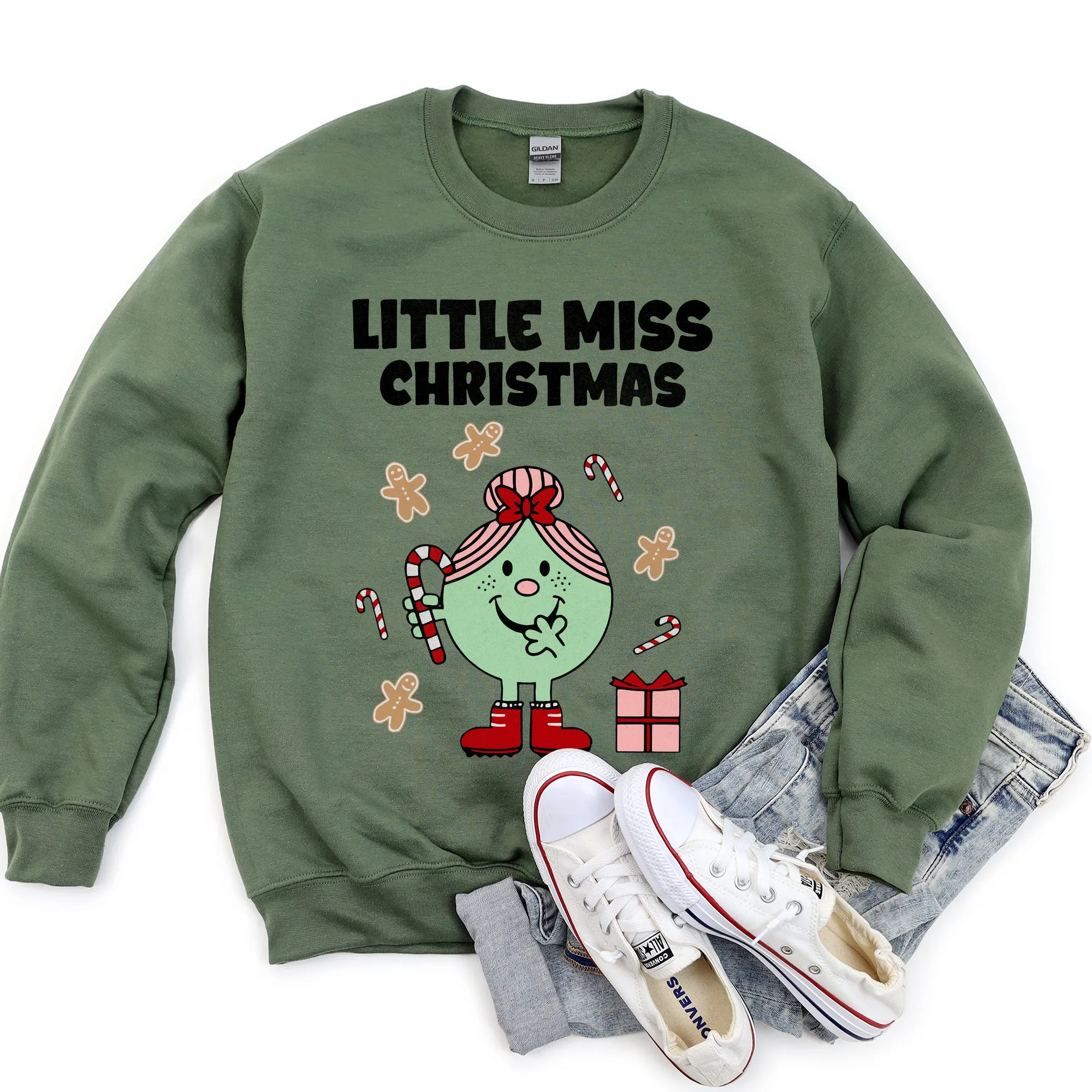 Little Miss Christmas, Classic, Vintage, Retro Sweatshirt sold by Refinery Number One product image thumbnail 4