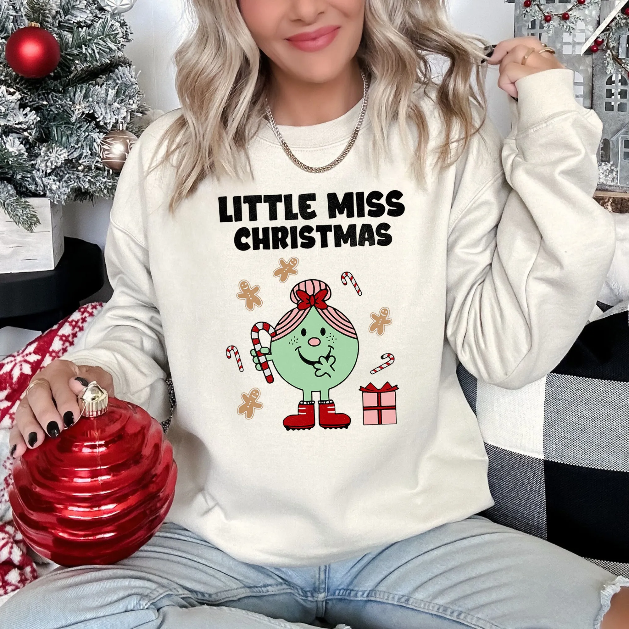 Little Miss Christmas, Classic, Vintage, Retro Sweatshirt sold by Refinery Number One product image thumbnail 5
