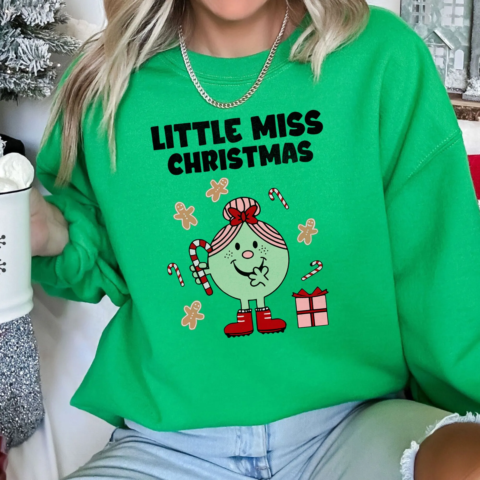 Little Miss Christmas, Classic, Vintage, Retro Sweatshirt sold by Refinery Number One product image thumbnail 2