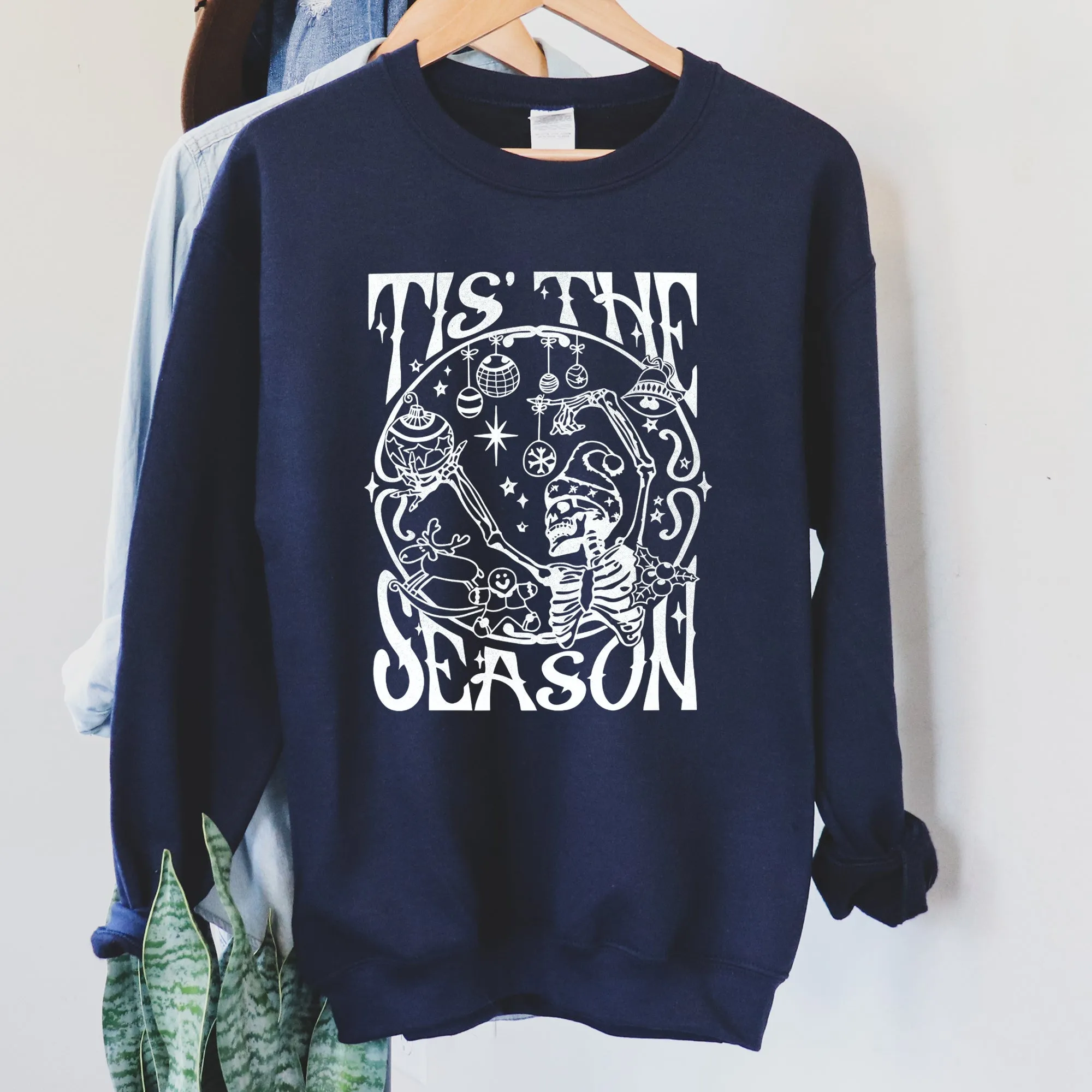 Tis The Season, Christmas Skeleton Jolly Sweatshirt sold by Refinery Number One product image thumbnail 5