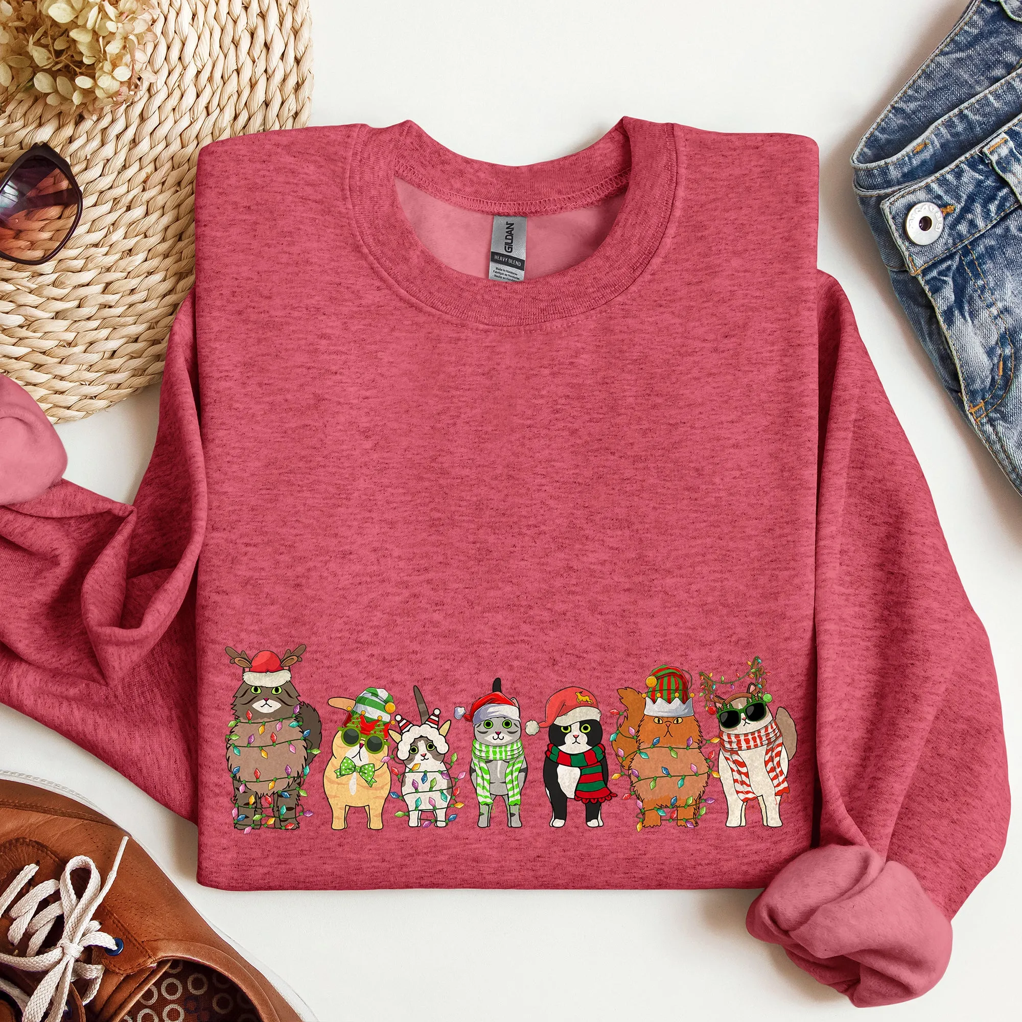 Christmas Cats, Cat Lovers, Santa, Pet Sweatshirt sold by Refinery Number One product image thumbnail 3