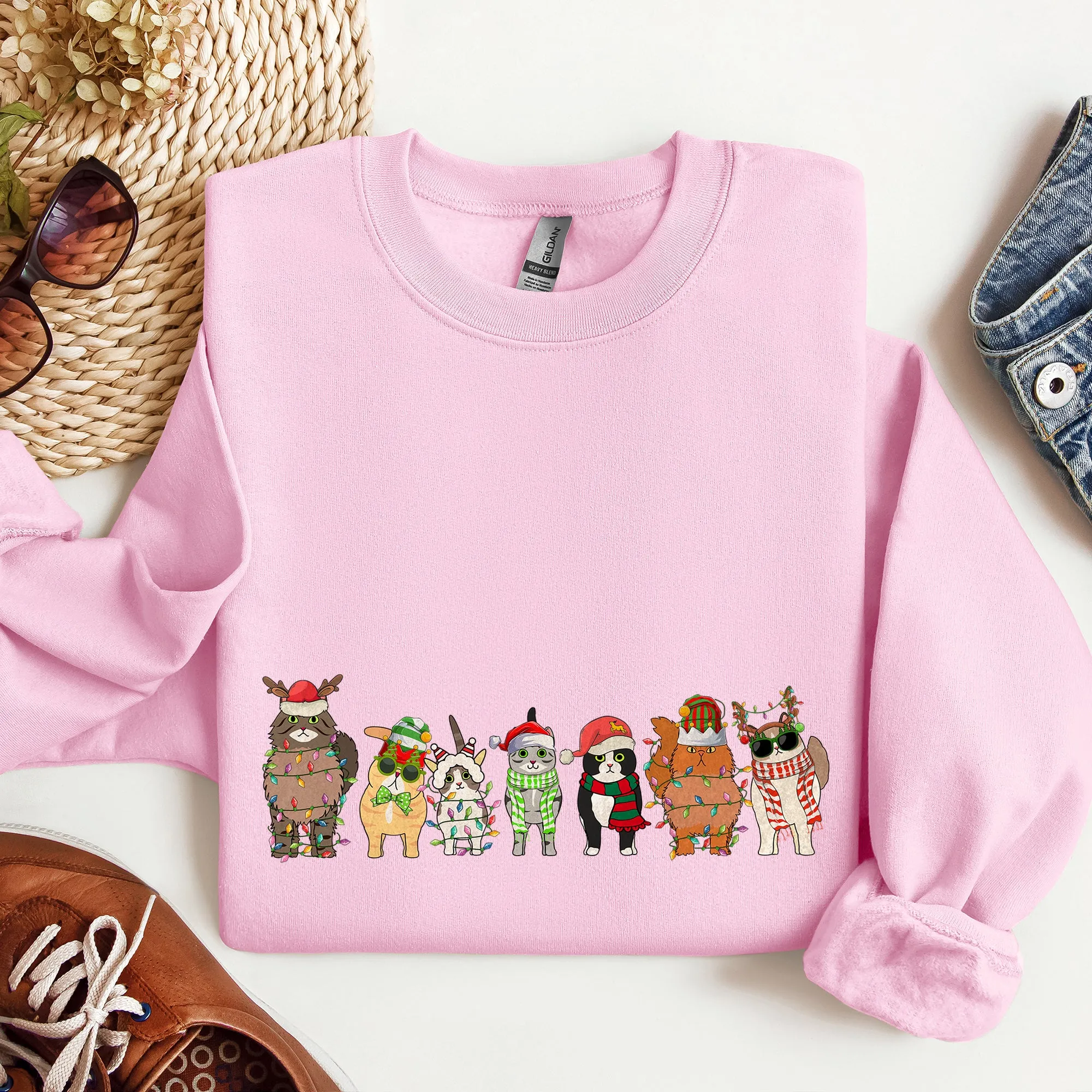 Christmas Cats, Cat Lovers, Santa, Pet Sweatshirt sold by Refinery Number One product image thumbnail 5