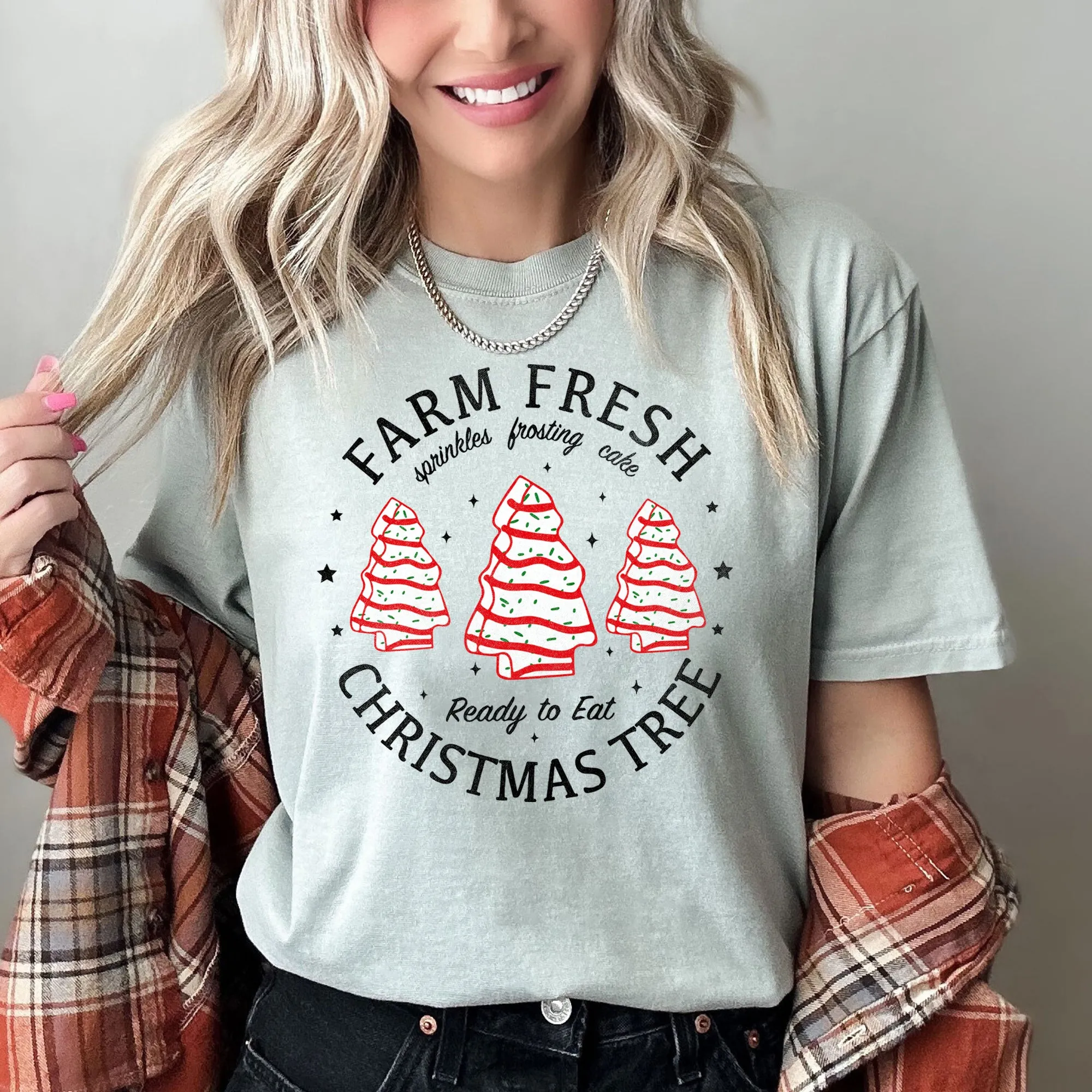 Farm Fresh Christmas Tree, Cakes, Little Debbit, Retro, Sweets Comfort Colors Tee sold by Refinery Number One