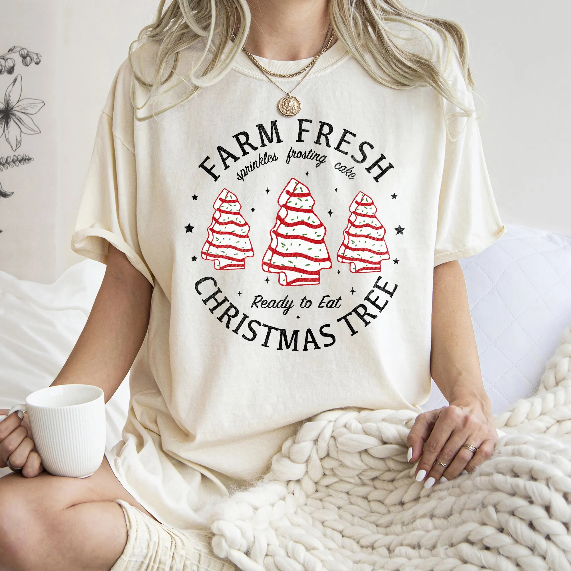 Farm Fresh Christmas Tree, Cakes, Little Debbit, Retro, Sweets Comfort Colors Tee sold by Refinery Number One product image thumbnail 2
