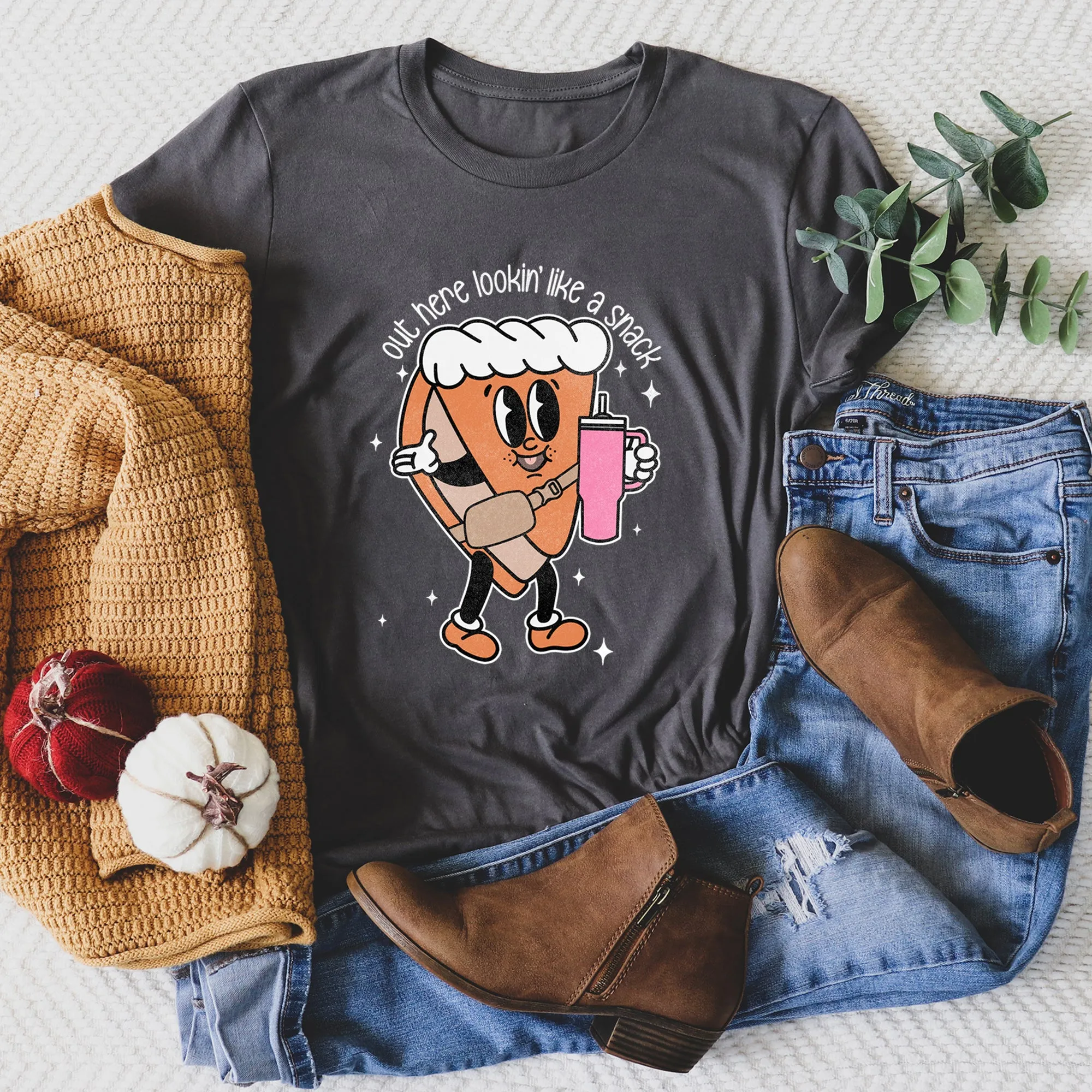 Out Here Looking Like A Snack, Pumpkin Pie, Thanksgiving, Super Soft Tees sold by Refinery Number One product image thumbnail 2