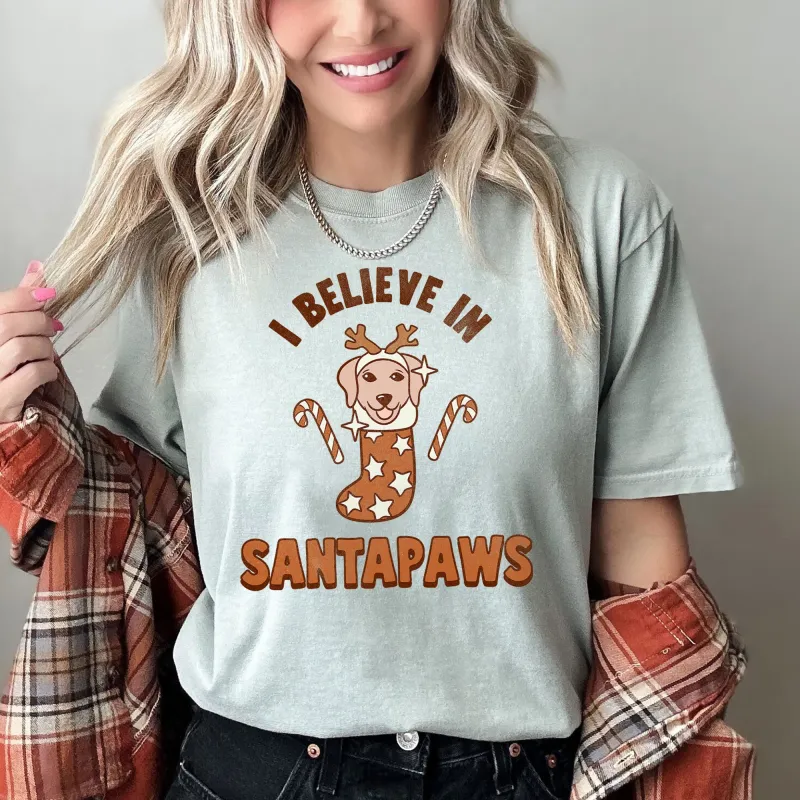 I Believe In Santa, Dog Lover, Pets, Christmas, Comfort Colors, Tshirt sold by Refinery Number One