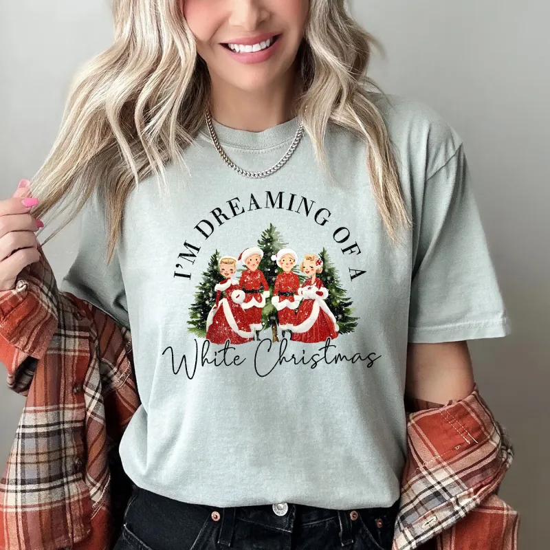 I'm Dreaming Of A White Christmas, Retro, Movie, Classic, Comfort Colors, Tshirt sold by Refinery Number One