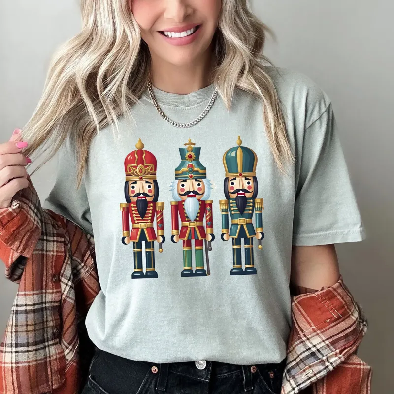 Retro Nutcrackers, Classic, Colorful Christmas, Comfort Colors Tshirt sold by Refinery Number One