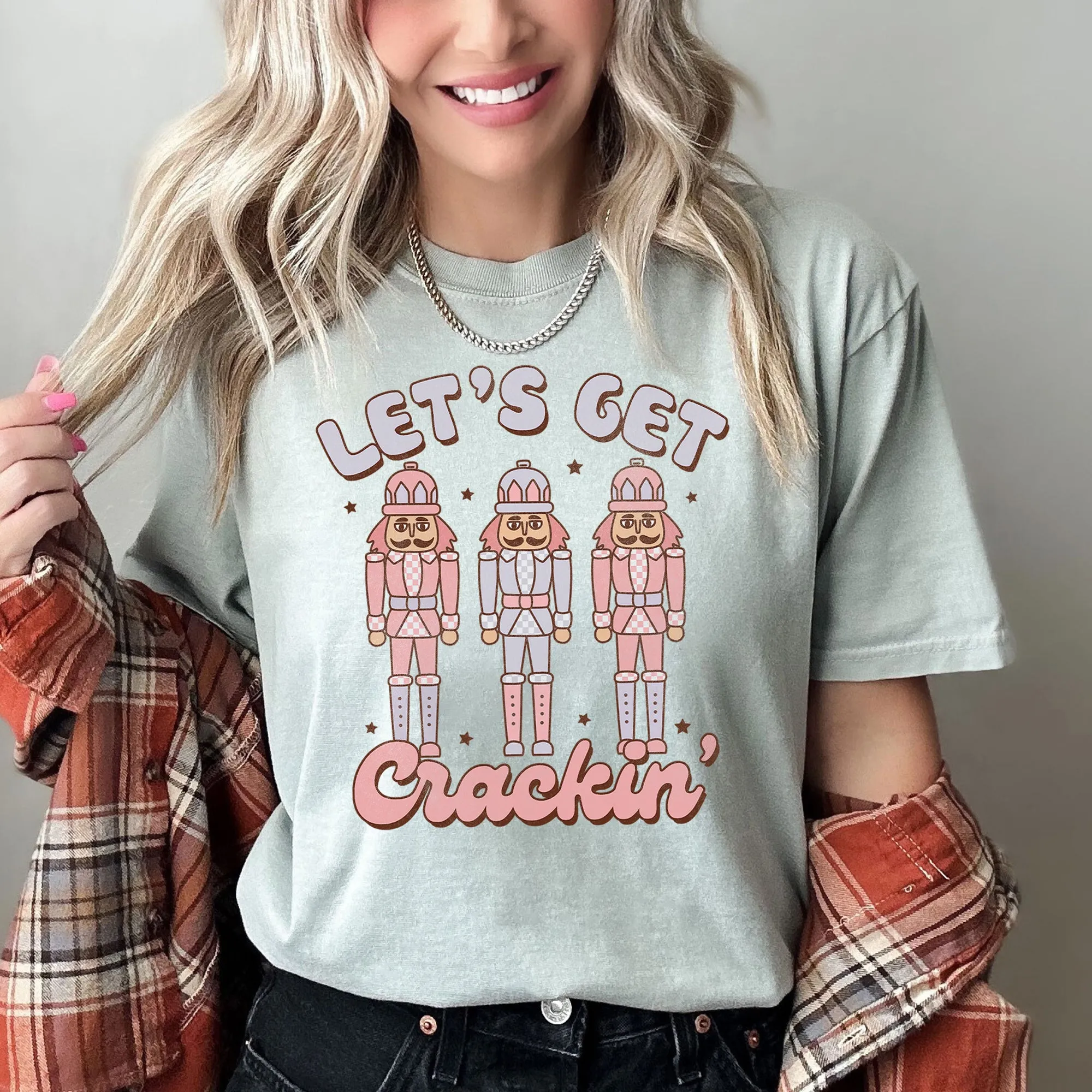 Let's Get Cracking Nutcracker Christmas Retro Holiday Cheer Vintage Vibe Edition Comfort Colors Tee sold by Refinery Number One