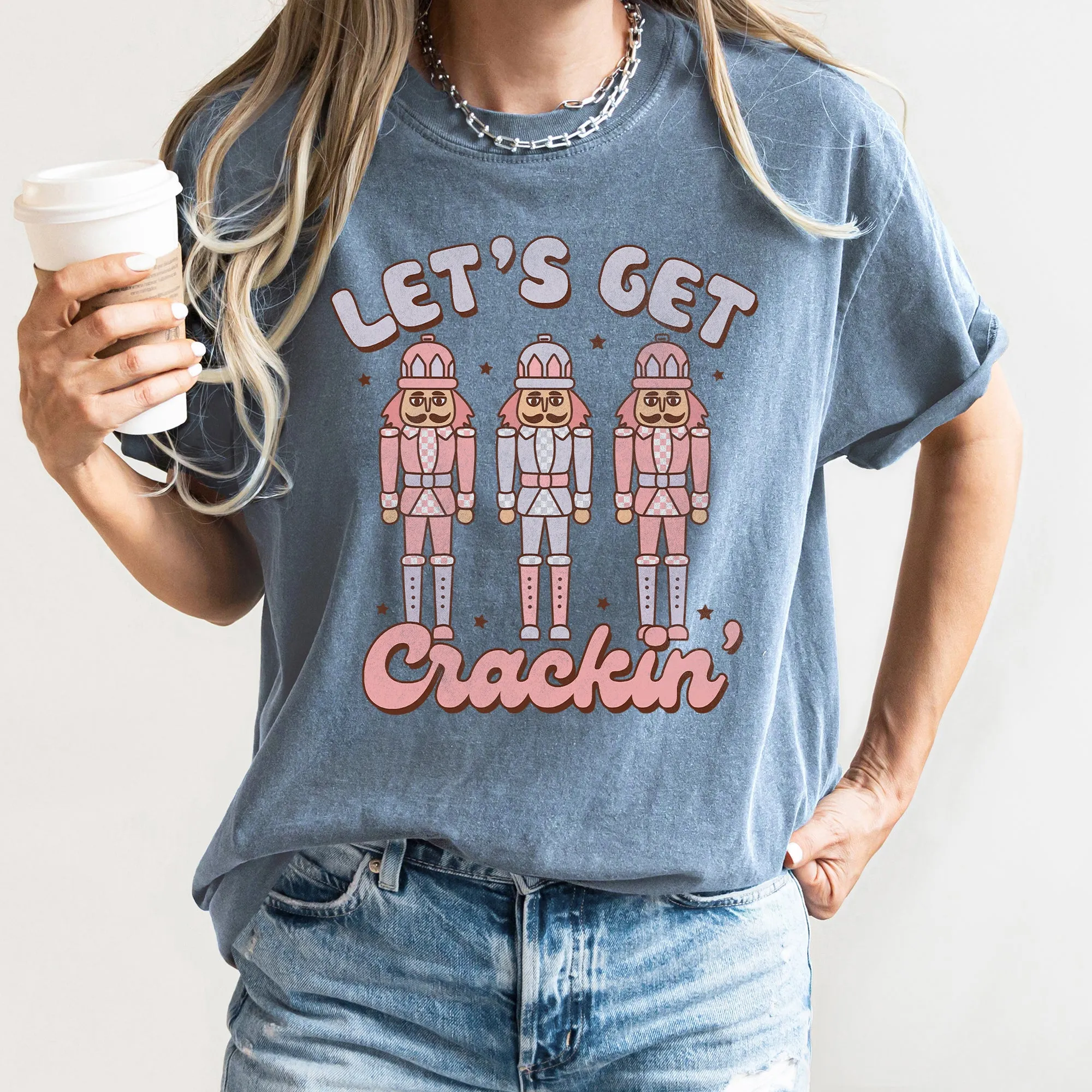 Let's Get Cracking Nutcracker Christmas Retro Holiday Cheer Vintage Vibe Edition Comfort Colors Tee sold by Refinery Number One product image thumbnail 4