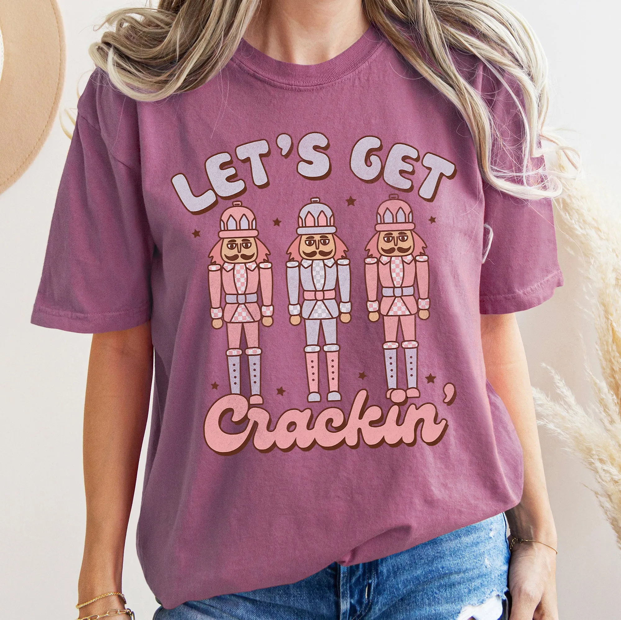 Let's Get Cracking Nutcracker Christmas Retro Holiday Cheer Vintage Vibe Edition Comfort Colors Tee sold by Refinery Number One product image thumbnail 2
