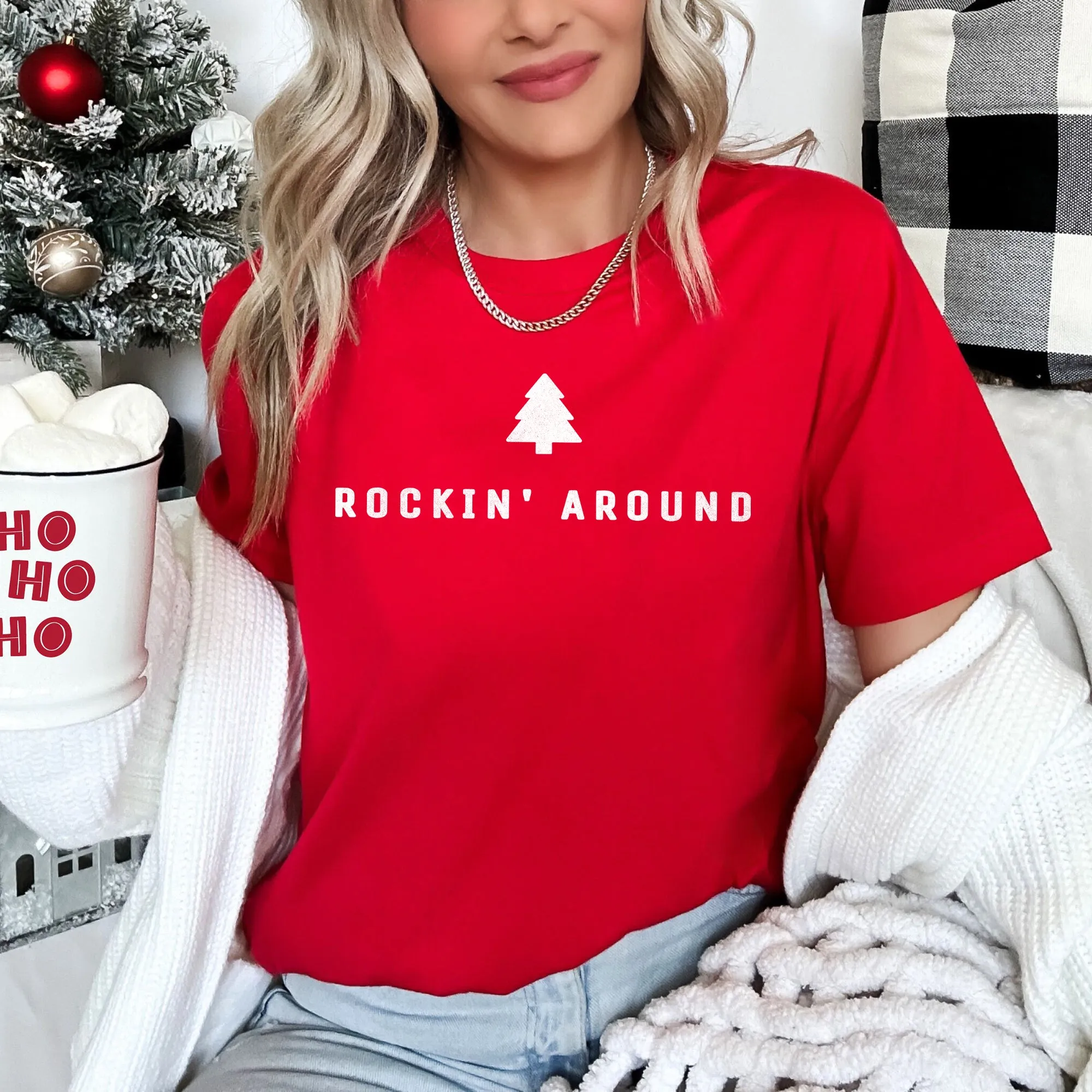 Rocking Around The Christmas Tree, Minimalist, Retro Super Soft Tees sold by Refinery Number One product image thumbnail 5