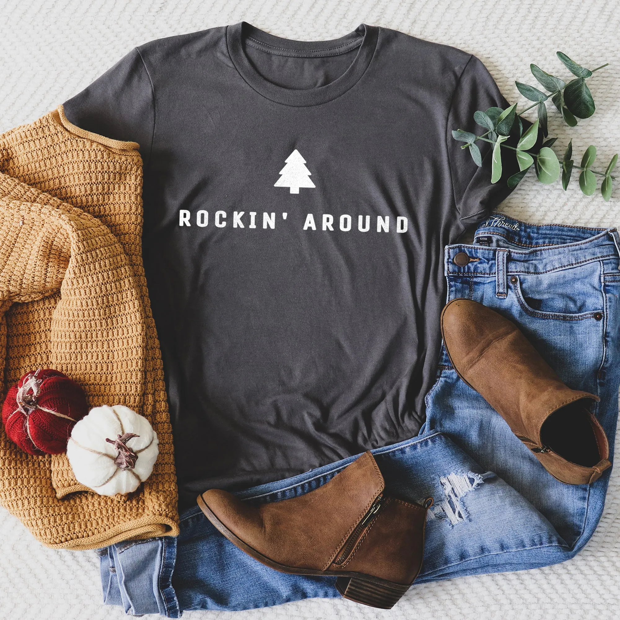 Rocking Around The Christmas Tree, Minimalist, Retro Super Soft Tees sold by Refinery Number One product image thumbnail 2