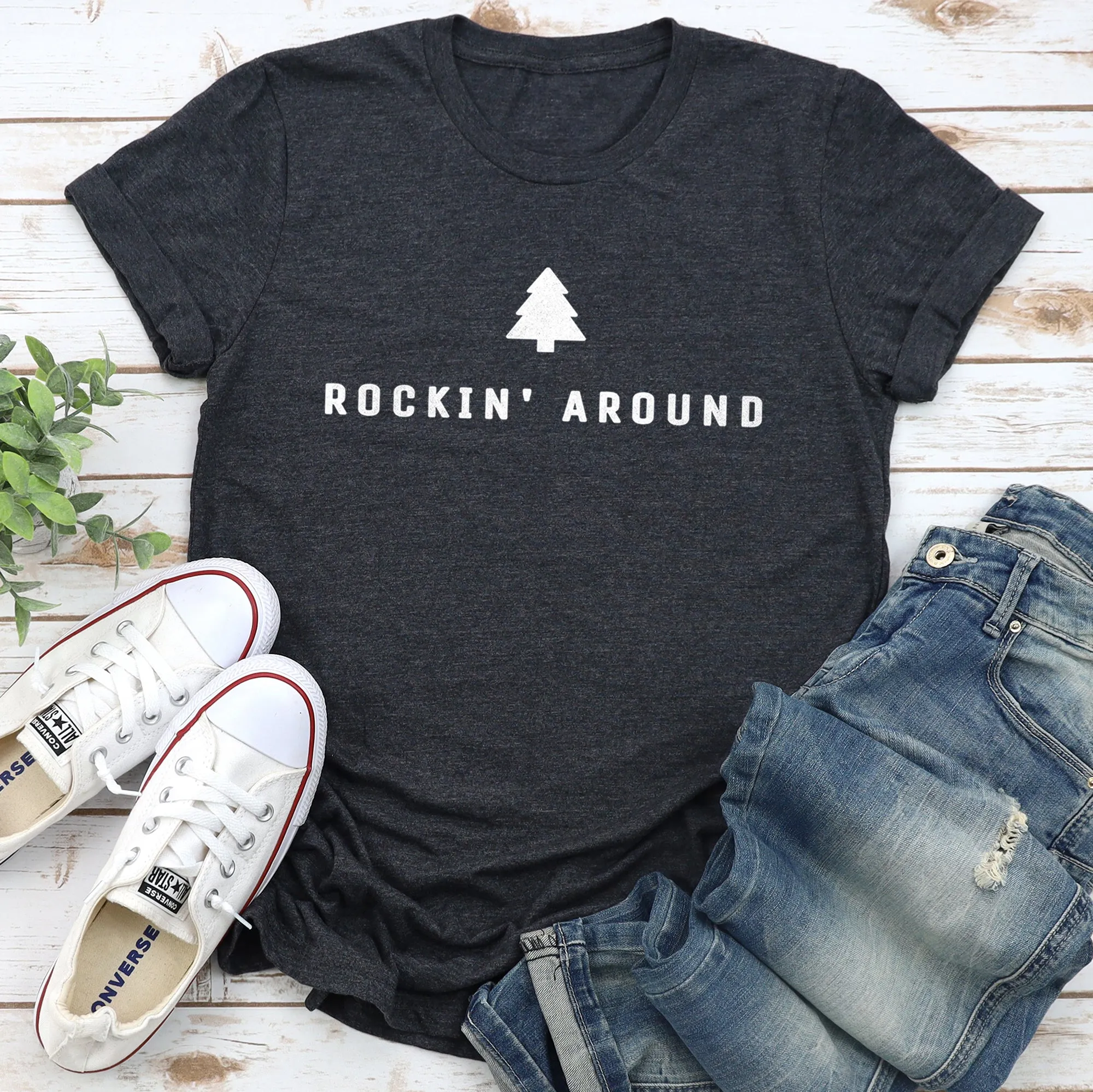 Rocking Around The Christmas Tree, Minimalist, Retro Super Soft Tees sold by Refinery Number One product image thumbnail 3