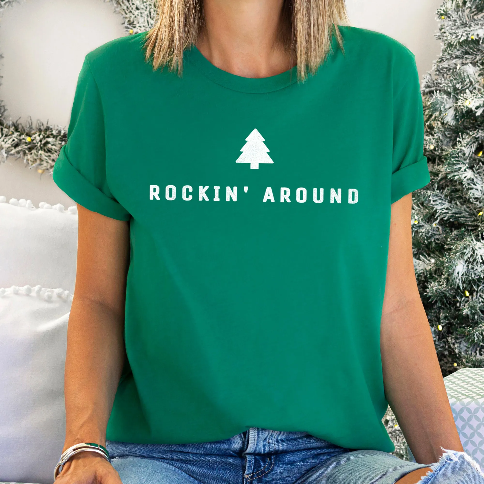 Rocking Around The Christmas Tree, Minimalist, Retro Super Soft Tees sold by Refinery Number One product image thumbnail 4