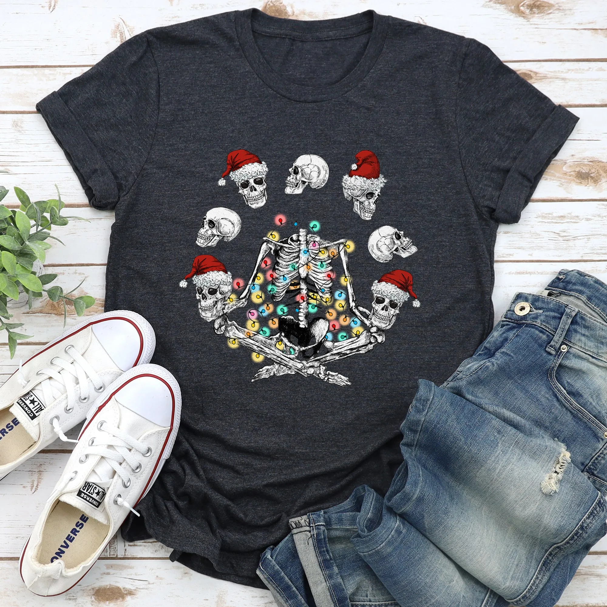 Skeleton Christmas, Juggling, Yoga, Santa Super Soft Tees sold by Refinery Number One product image thumbnail 4