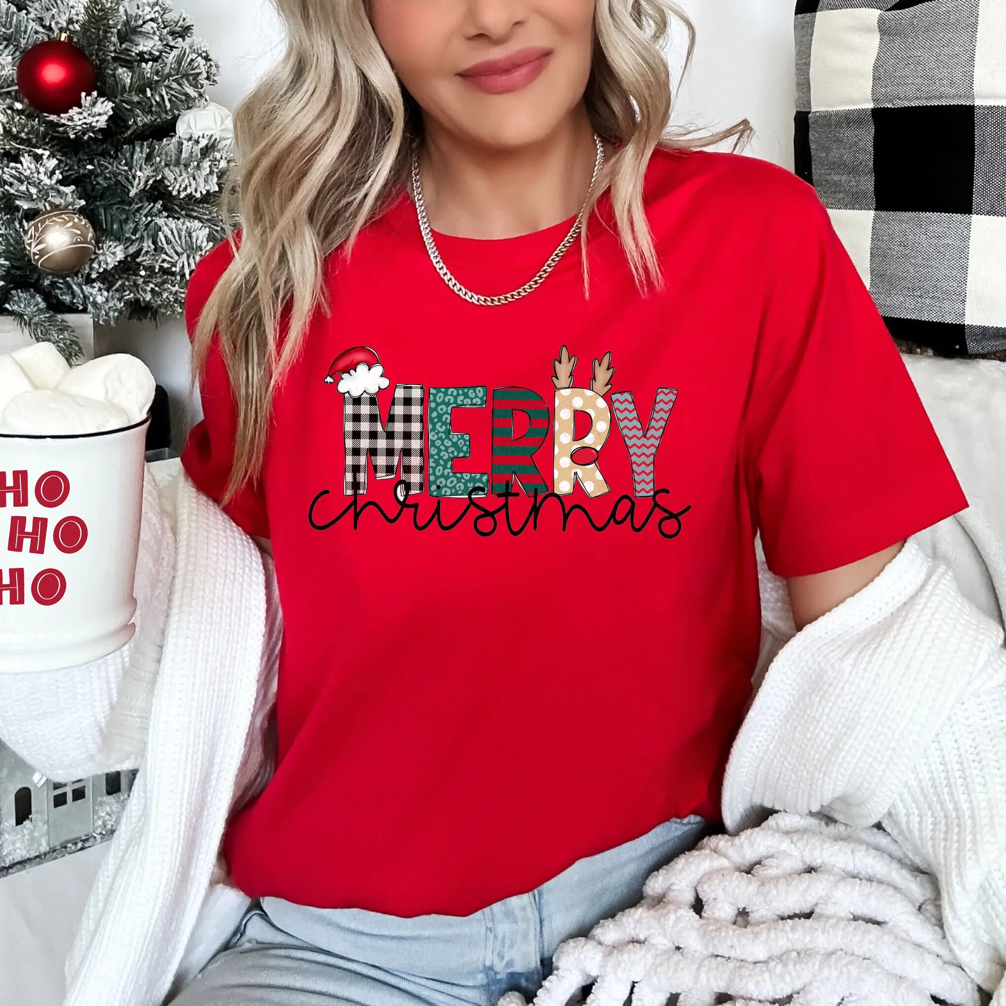 Merry Christmas, Funny Text, Santa Super Soft Tees sold by Refinery Number One product image thumbnail 3