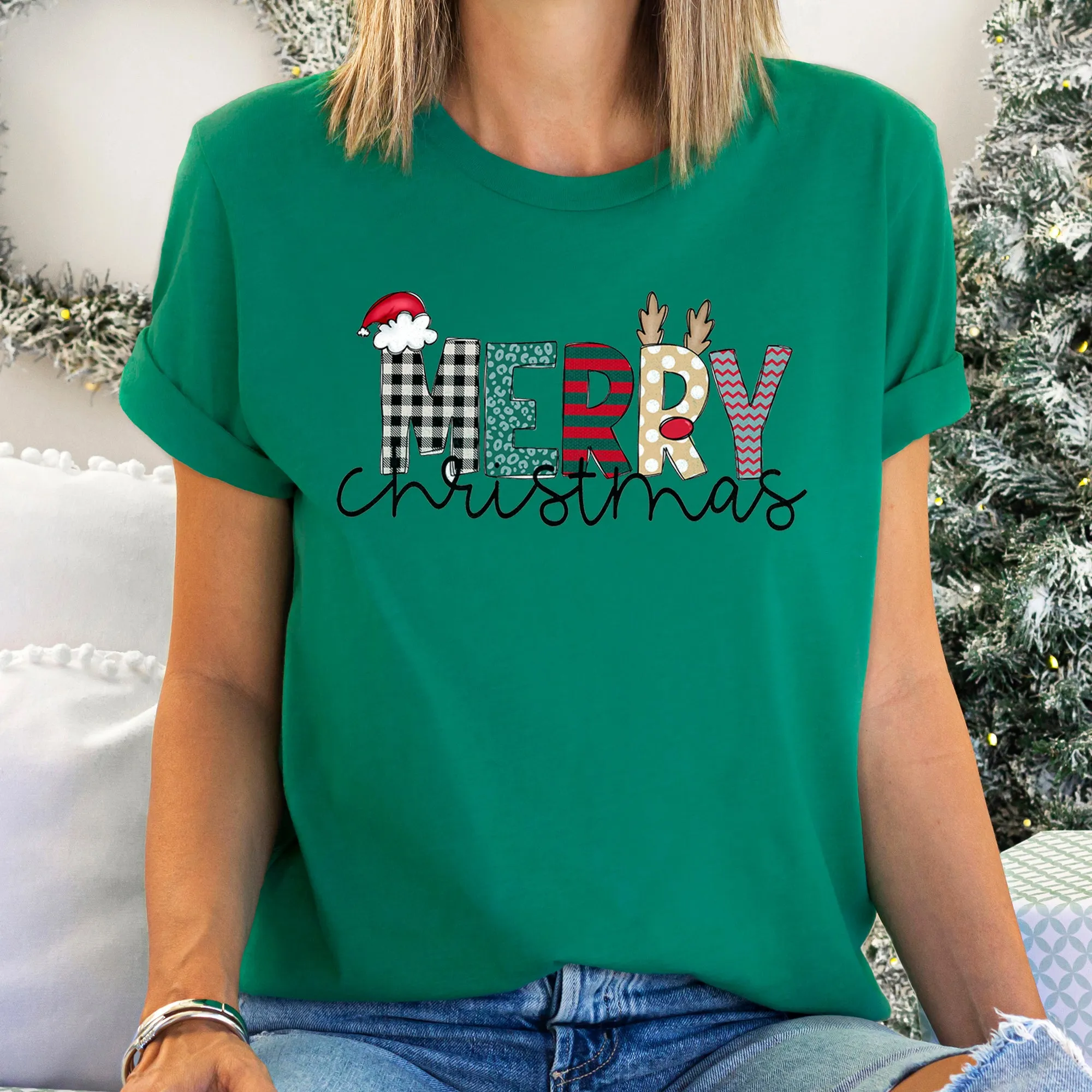 Merry Christmas, Funny Text, Santa Super Soft Tees sold by Refinery Number One product image thumbnail 2