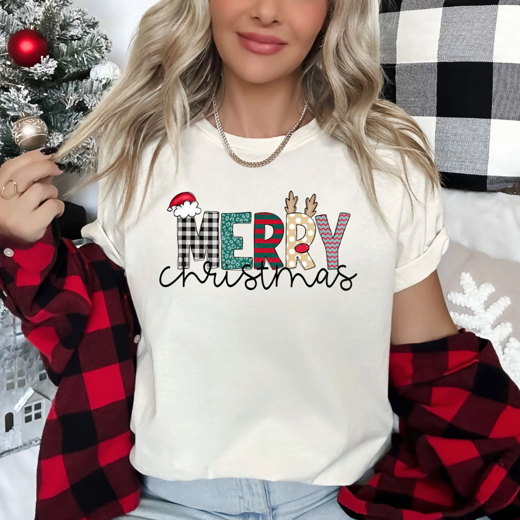 Merry Christmas, Funny Text, Santa Super Soft Tees sold by Refinery Number One product image thumbnail 4