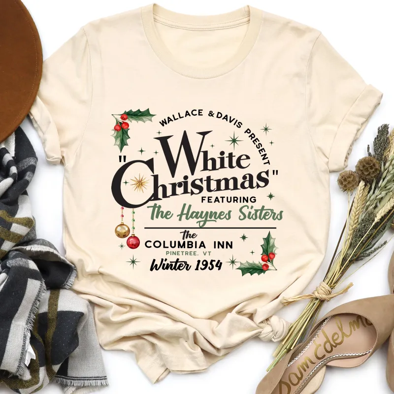 White Christmas Movie Poster, Super Soft Tshirt, Classic, Musical sold by Refinery Number One