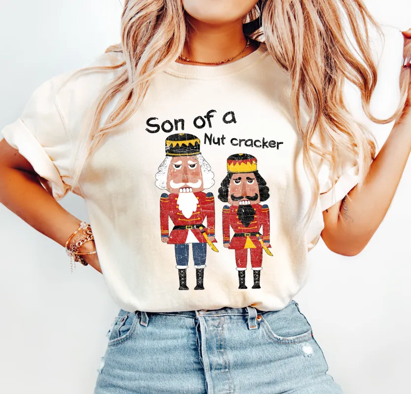 Son of a Nutcracker Comfort Colors Tshirt, Vintage Christmas Shirt sold by Refinery Number One