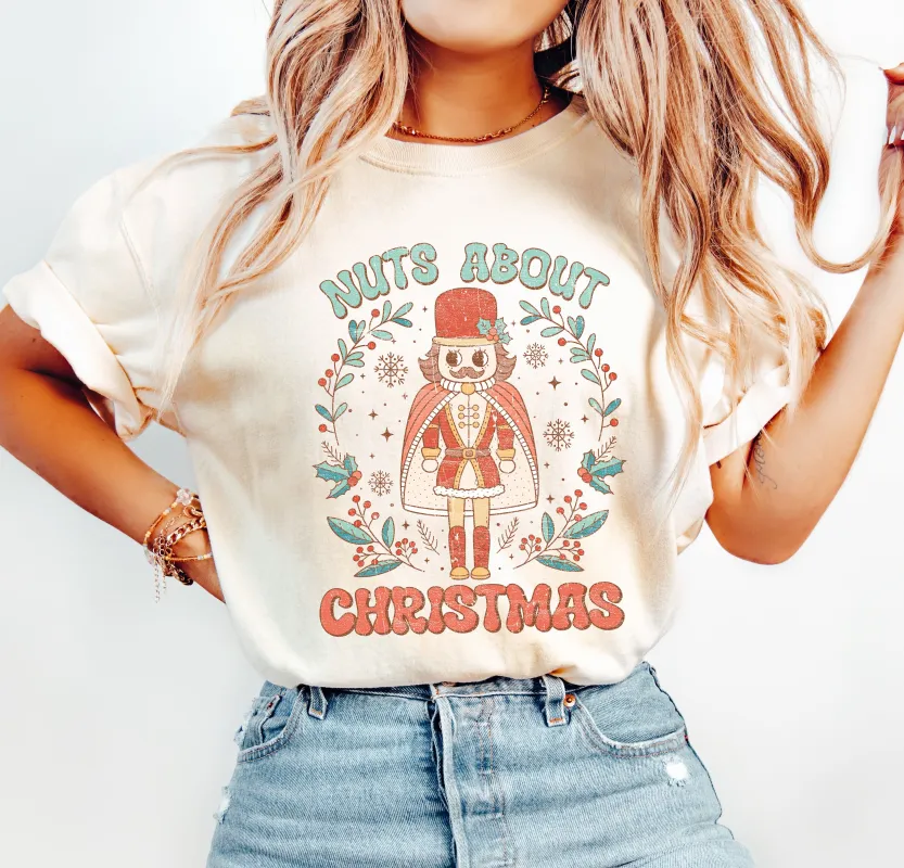 Nuts About Christmas Retro Comfort Colors Tshirt, Vintage Nutcracker Shirt sold by Refinery Number One