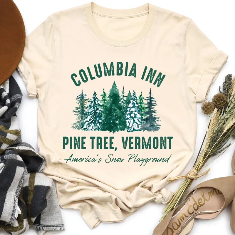 Columbia Inn, White Christmas Movie, Super Soft Tshirt, Classic, Musical sold by Refinery Number One
