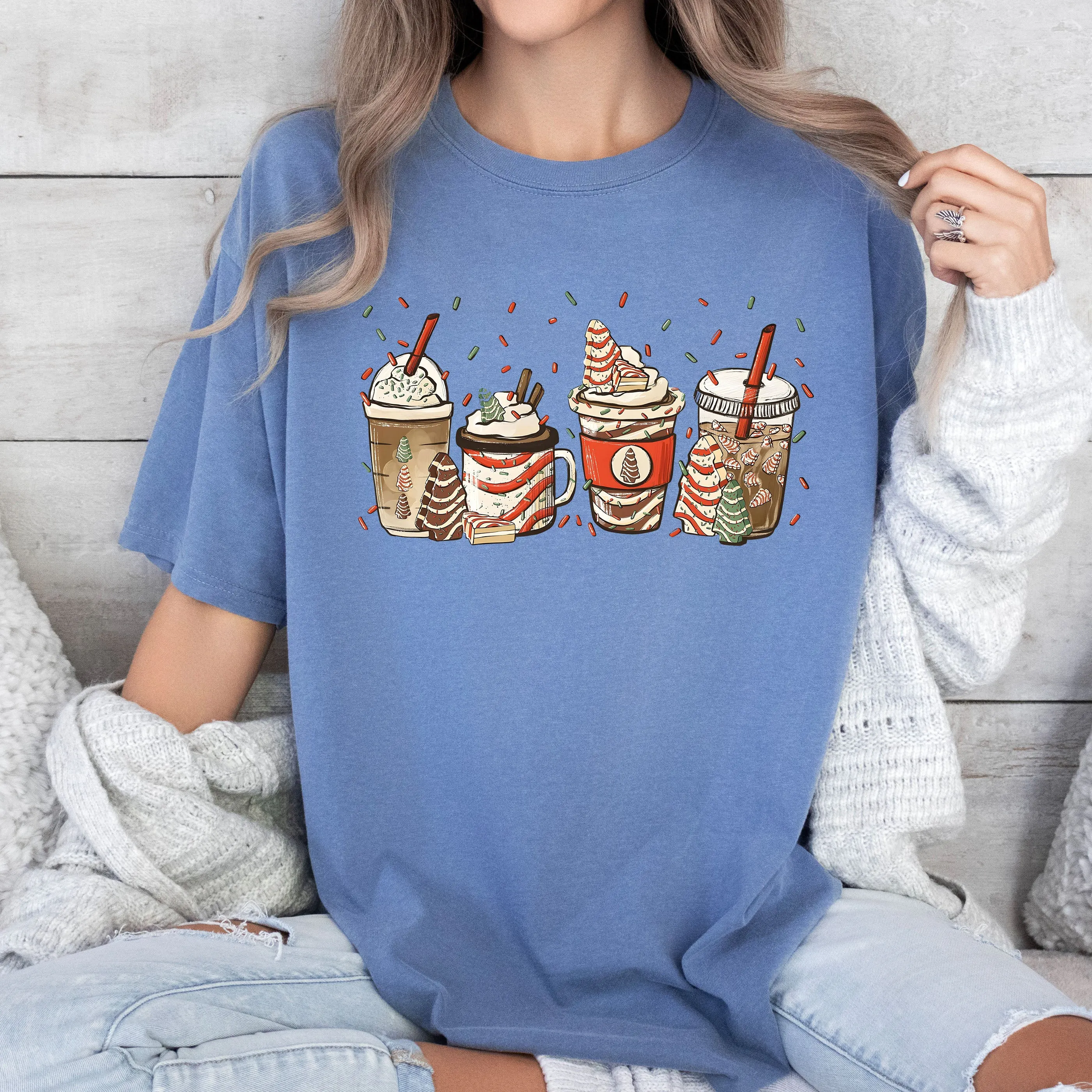 Vintage Christmas Coffee Comfort Colors Tee, Vintage Classic Christmas Tshirt sold by Refinery Number One product image thumbnail 5