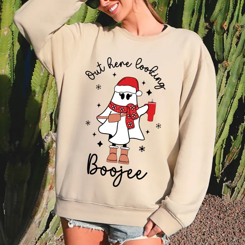 Boojee Ghost, Trendy Christmas, Bougie, Funny, Christmas Sweatshirt sold by Refinery Number One