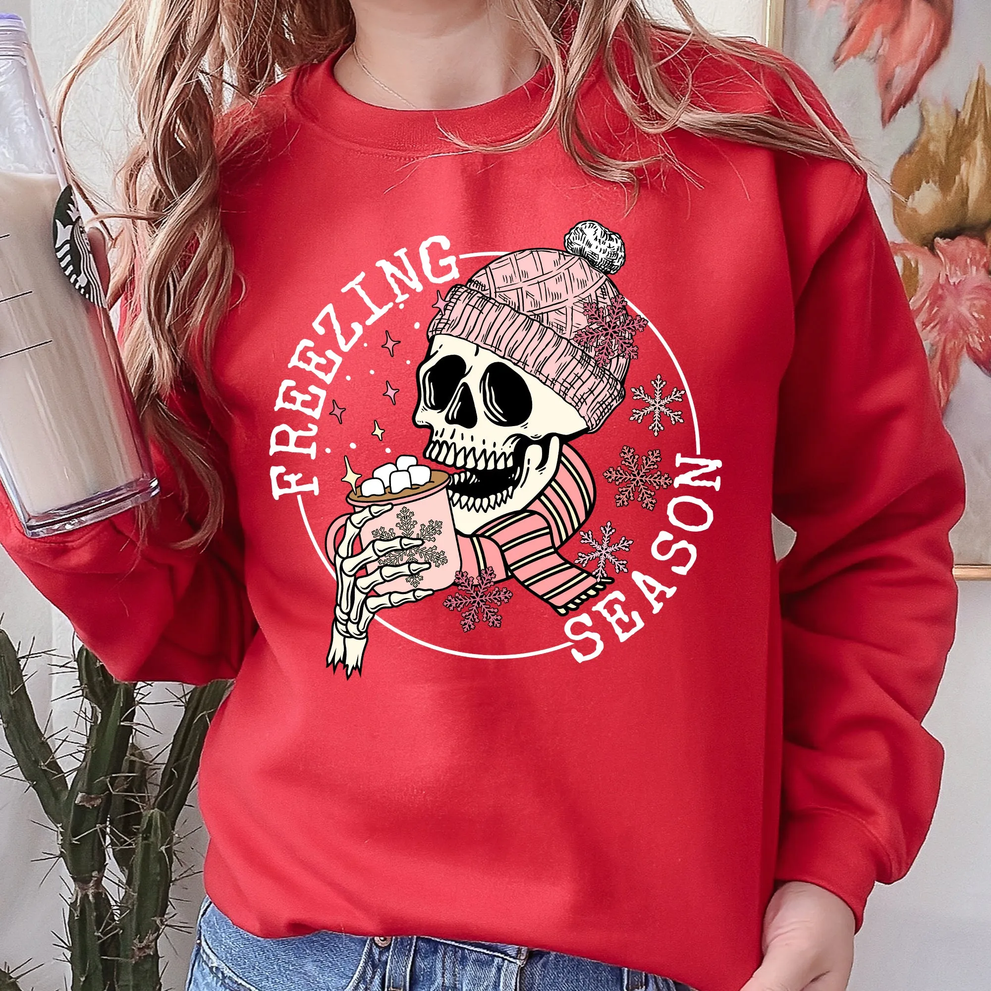 Freezing Season, Skeleton, Winter, Cold, Sweatshirt sold by Refinery Number One product image thumbnail 4